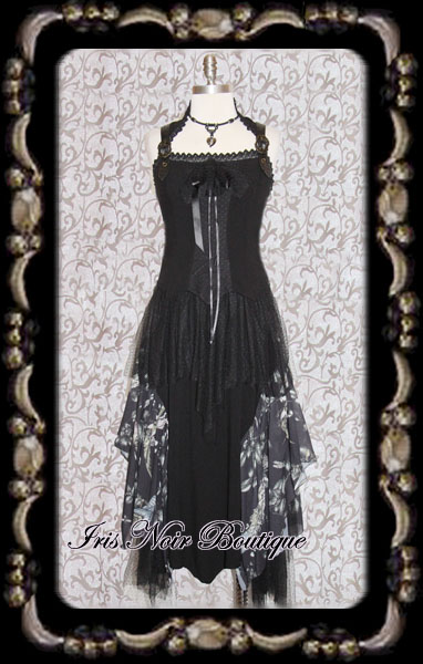 Gothic Victorian Steampunk Mecanique Menagerie Black Gown