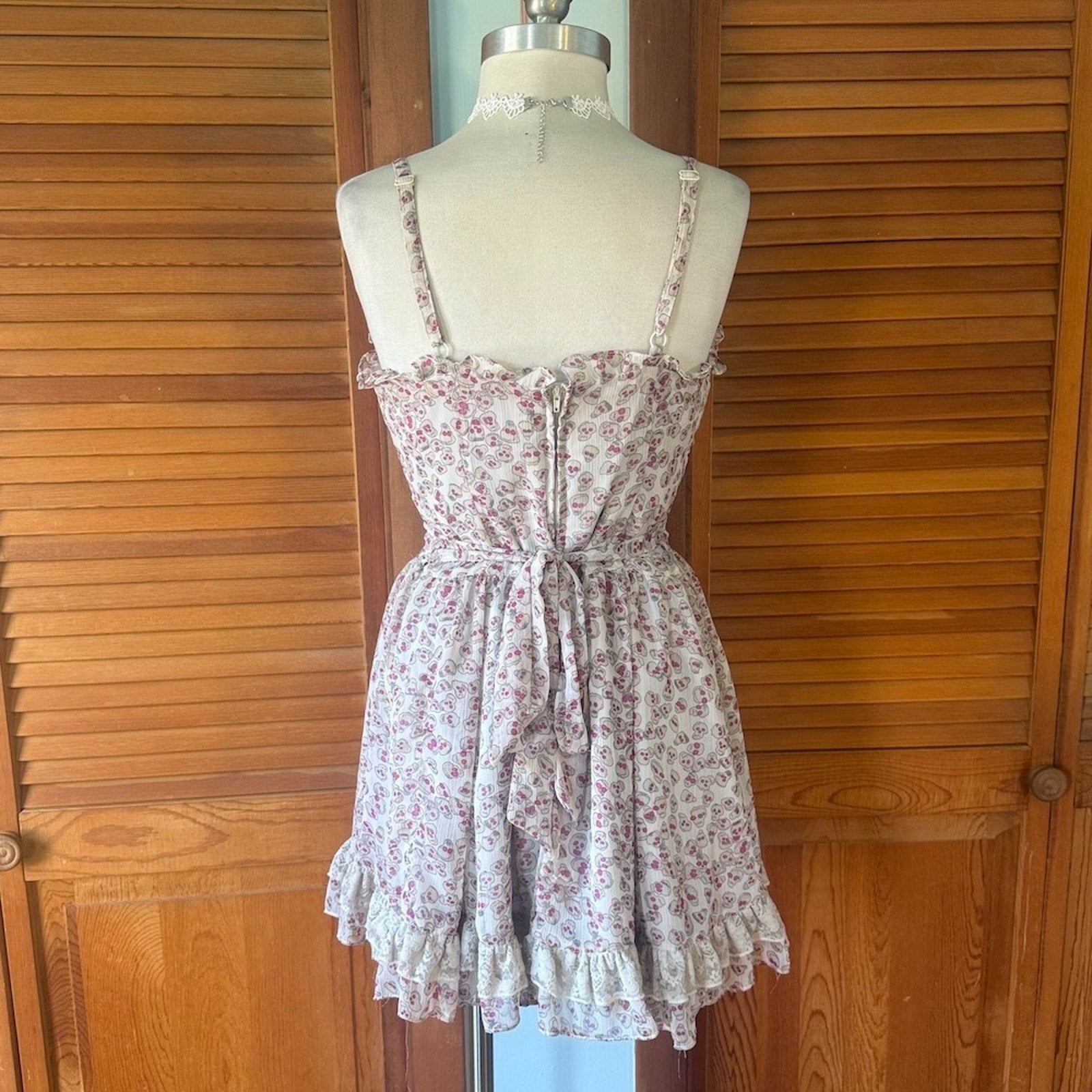 Punk Goth Emo Dollcore Lolita Tripp NYC Zombie Skull Summer Dress M-L