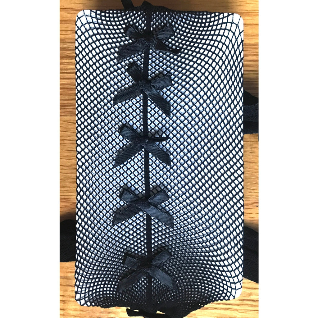 Lolita Victorian Dollcore Coquette Ballet Black Fishnet Bow Pantyhose Stockings