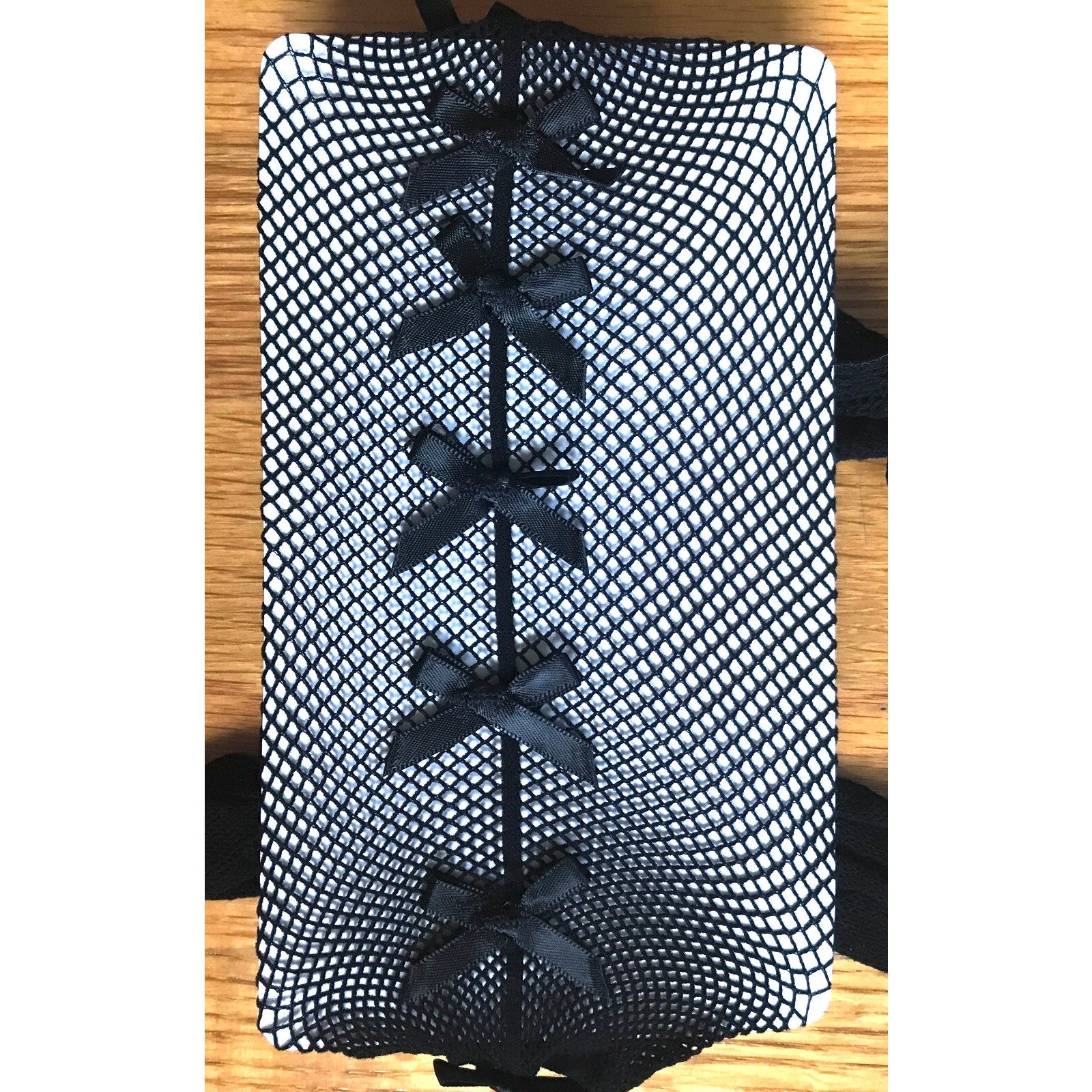 Lolita Victorian Dollcore Coquette Ballet Black Fishnet Bow Pantyhose Stockings
