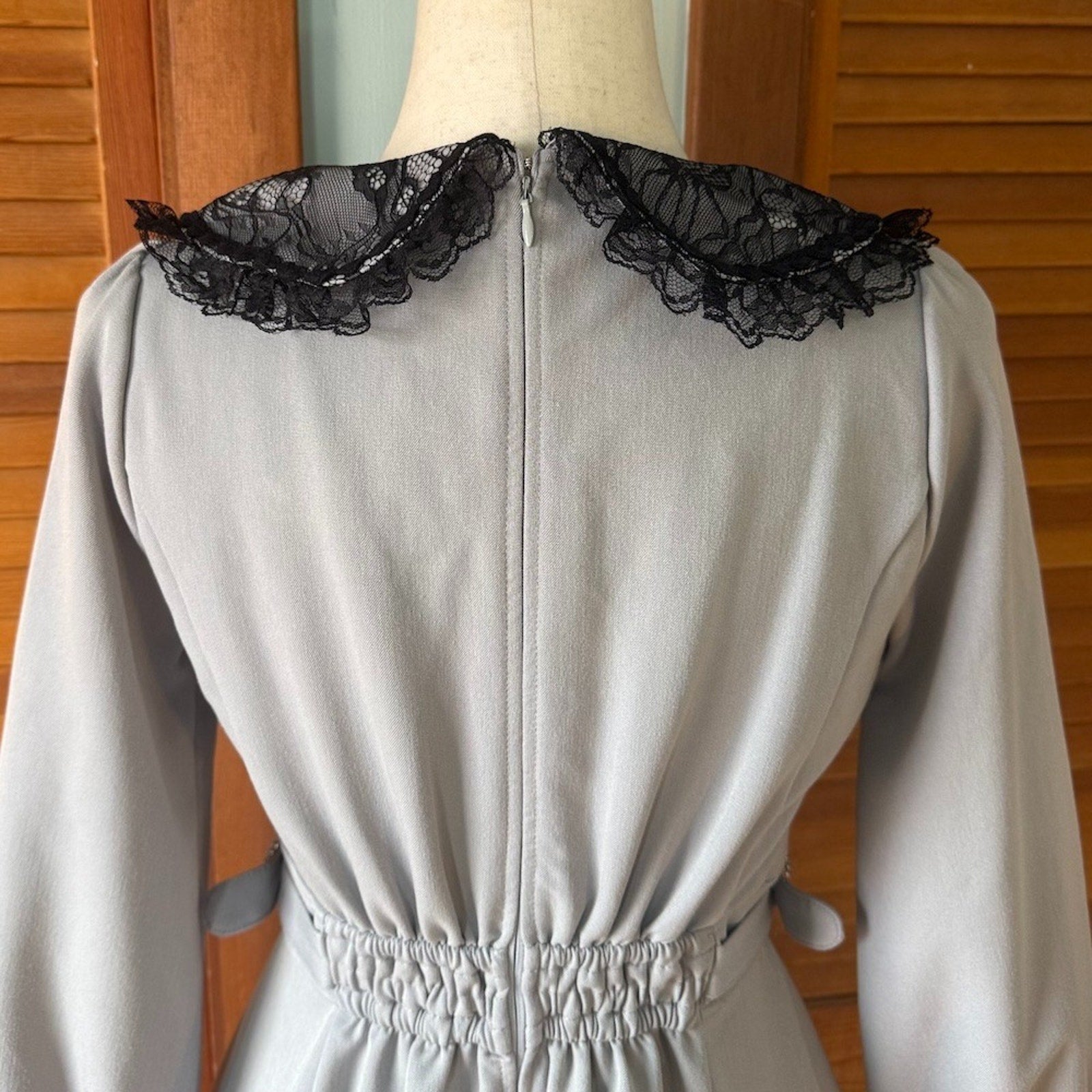 Liz Lisa J-fashion Harajuku Gyaru Jirai Kei Dollcore Gray Black Lace Dress S