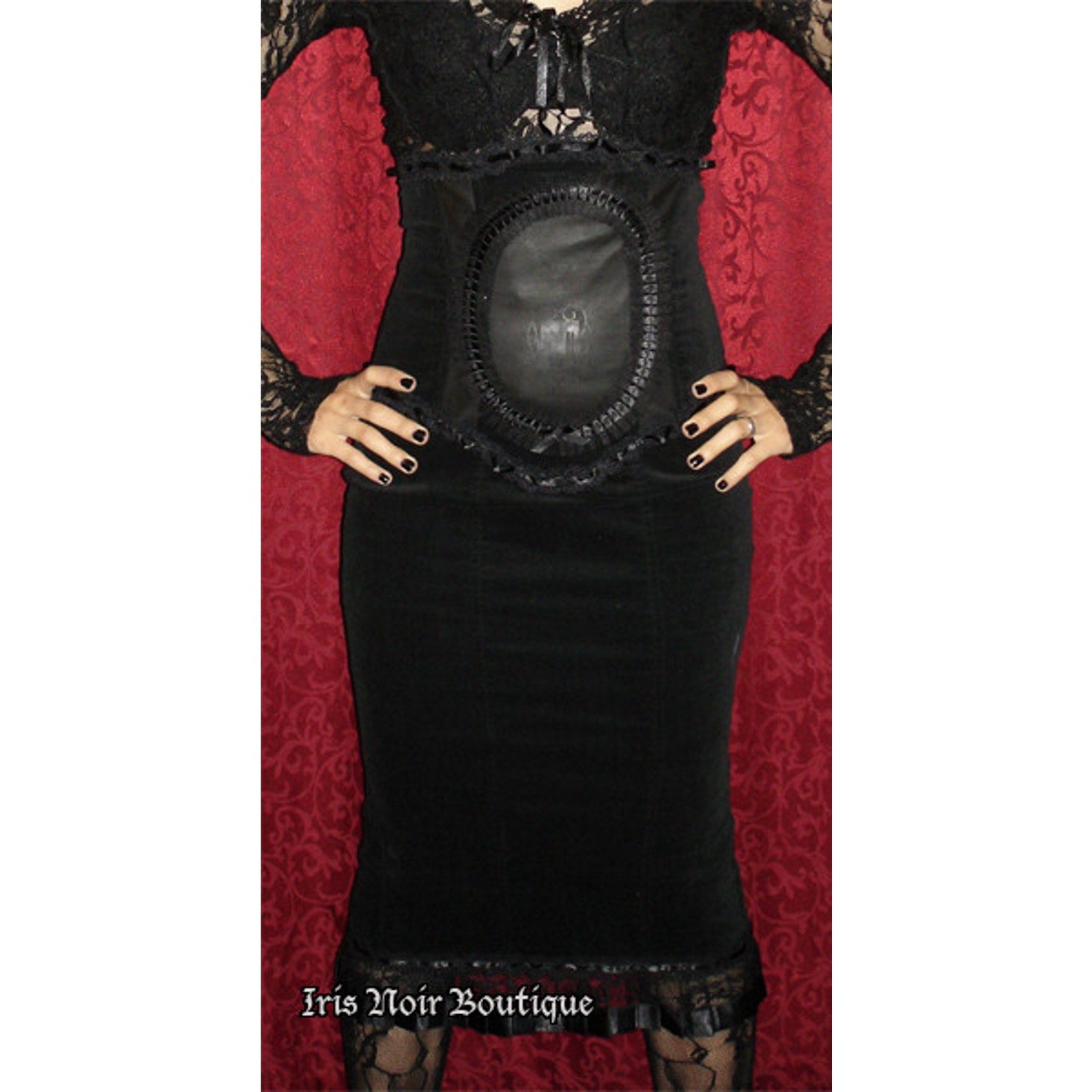 Vintage Lip Service Lost Velvet Empire Gothic Victorian Steampunk Skirt XS