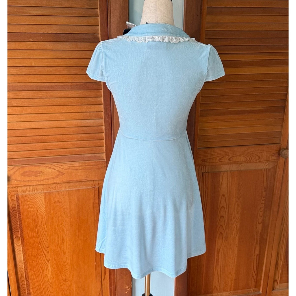 Killstar Gothic Lolita Punk Alice Light Blue Every Mourning Dress