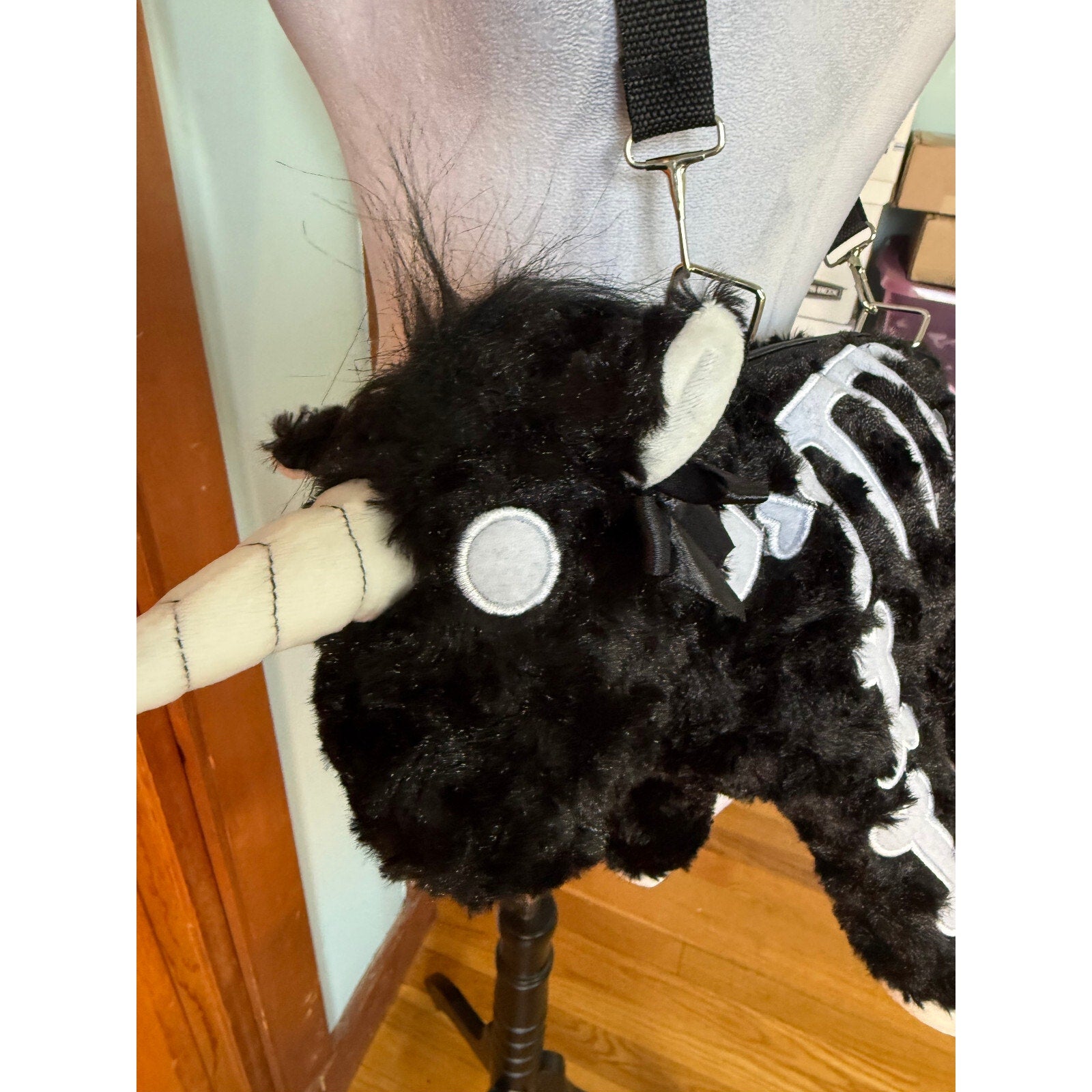 Gothic Lolita EGL Punk Kawaii Black Skeleton Zombie Unicorn Plushie Bag