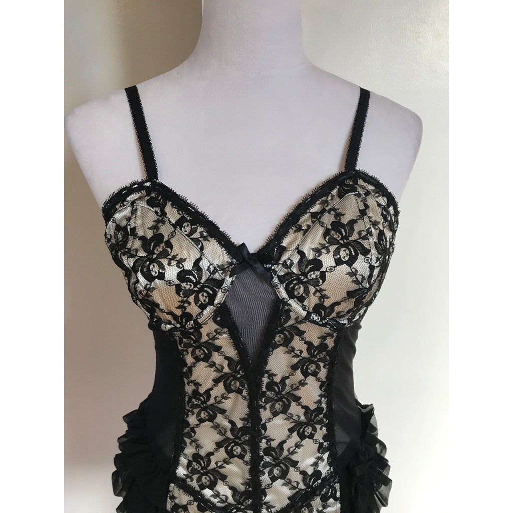 Lip Service Vintage Vaudeville Vamps Gothic Victorian Lace & Mesh Dress