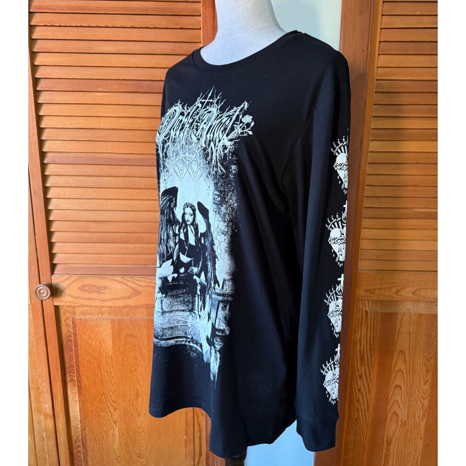 Dolls Kill Gothic Punk Victorian Fallen Angel Unisex Long Sleeve Tee Mini Dress