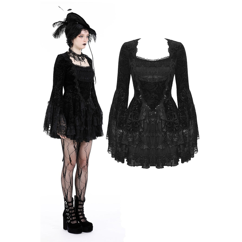 Dark in Love Gothic Victorian Vampire Vkei Dark Marie Antoinette Mini Dress