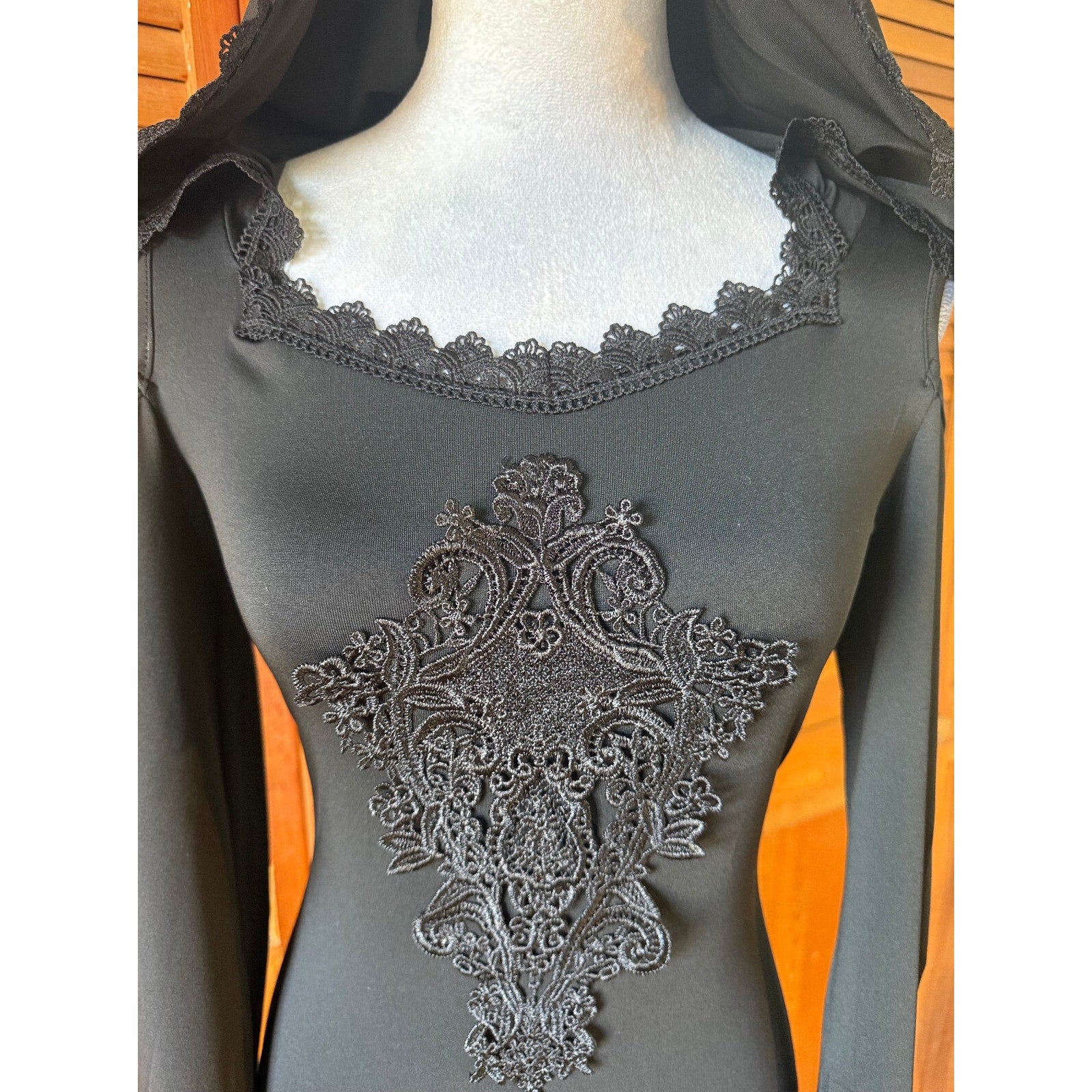 Goth Cyber Punk Neo-Victorian Witch Apprentice Hooded Dress S
