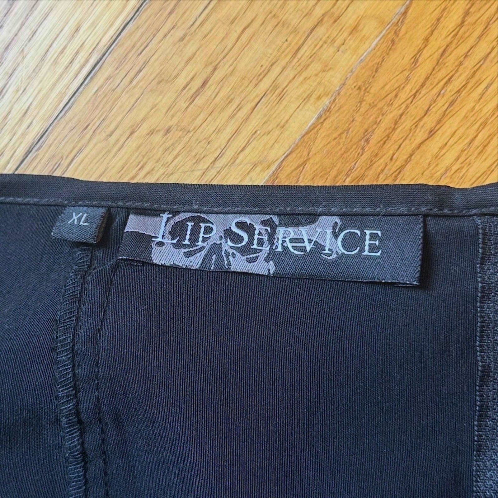 Vintage Lip Service Gangsta Pranksta Goth Punk Y2K Carabiner Black Skirt XL