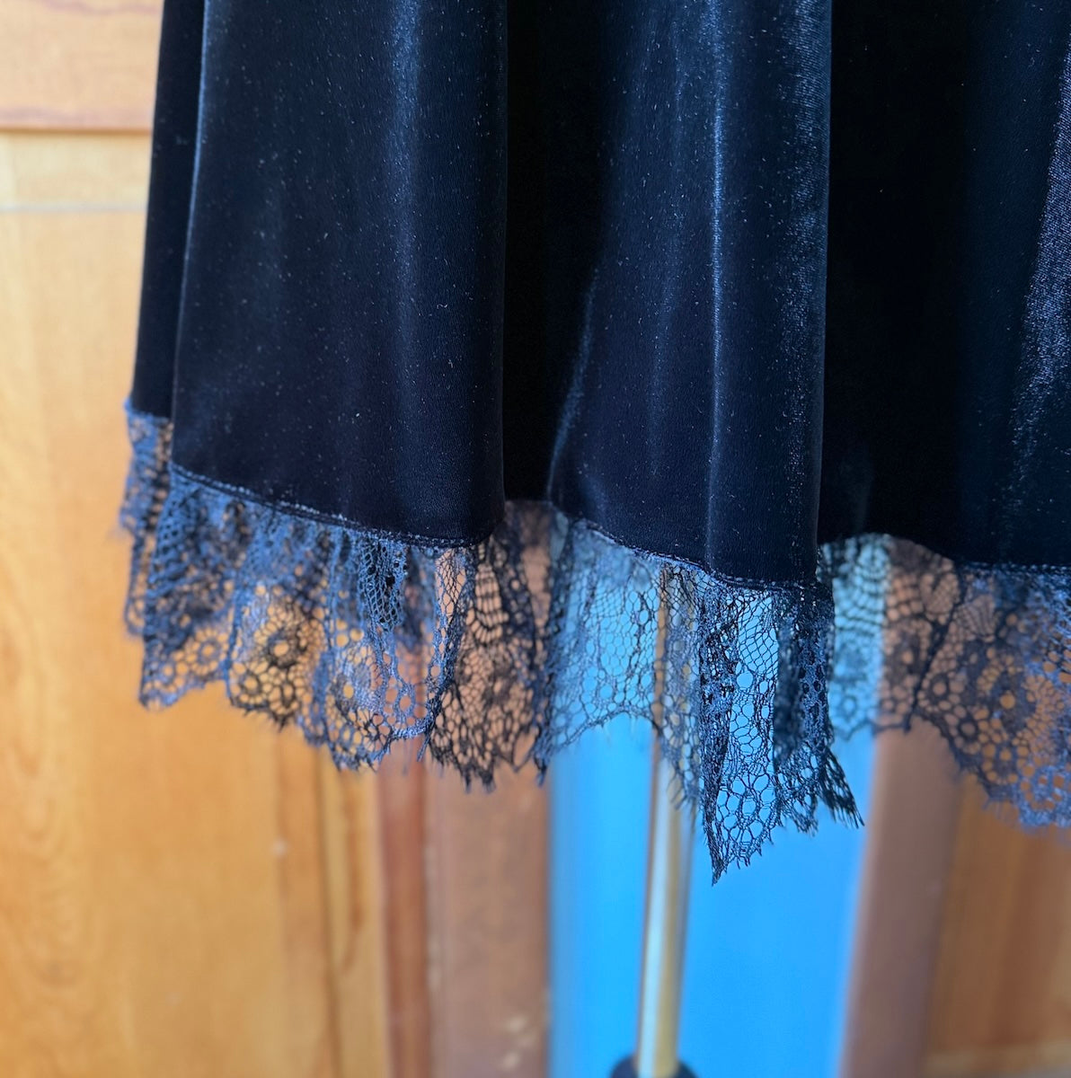 Dolls Kill Ladyhawke Black Velvet High Neck Cameo Dress