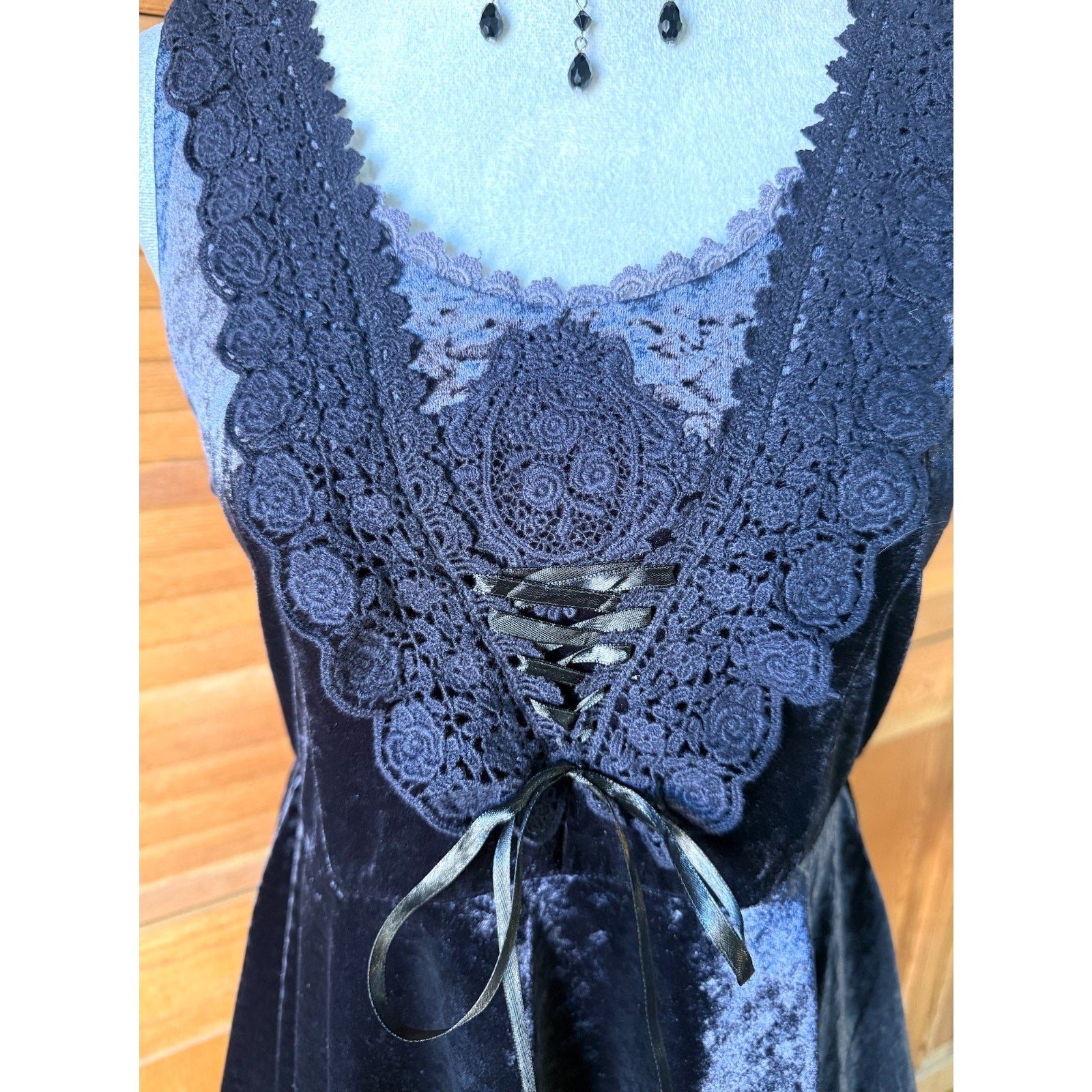 Axes Femme Purple Velvet Gothic Lolita EGL J-fashion Kawaii OP Dress S-M