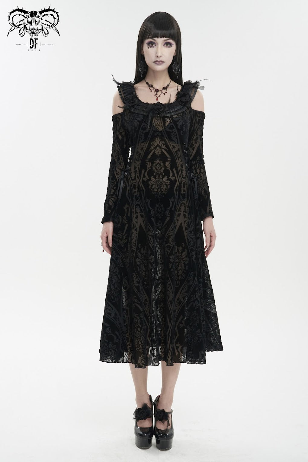 Devil Fashion Etherial Efflorescence Gothic Victorian Dark Fairycore Dress