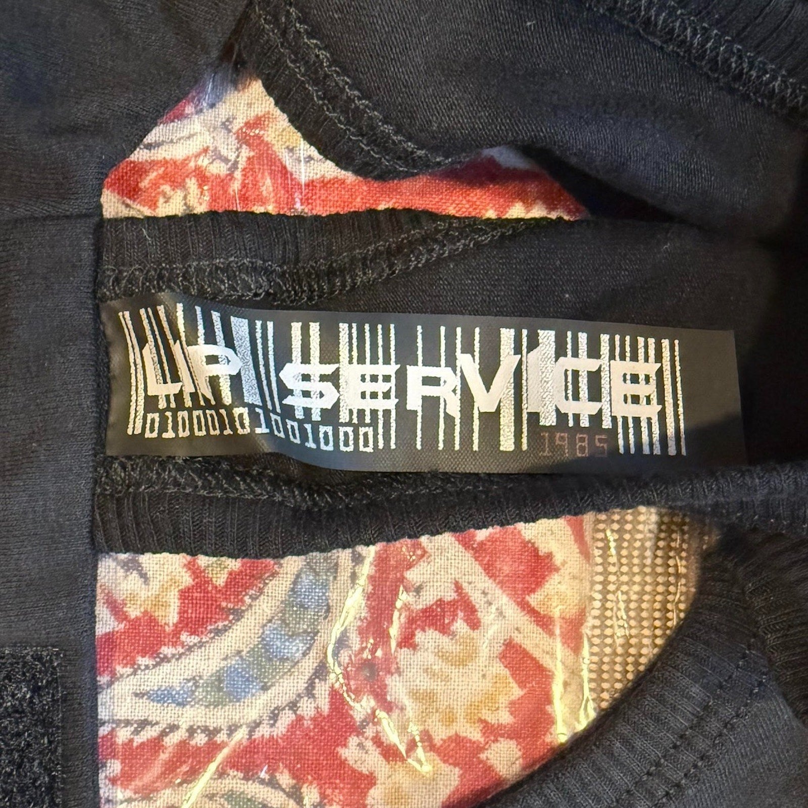 Vintage Lip Service Millennium Moon Goth Punk Cyber Tribal Halter Top Black L