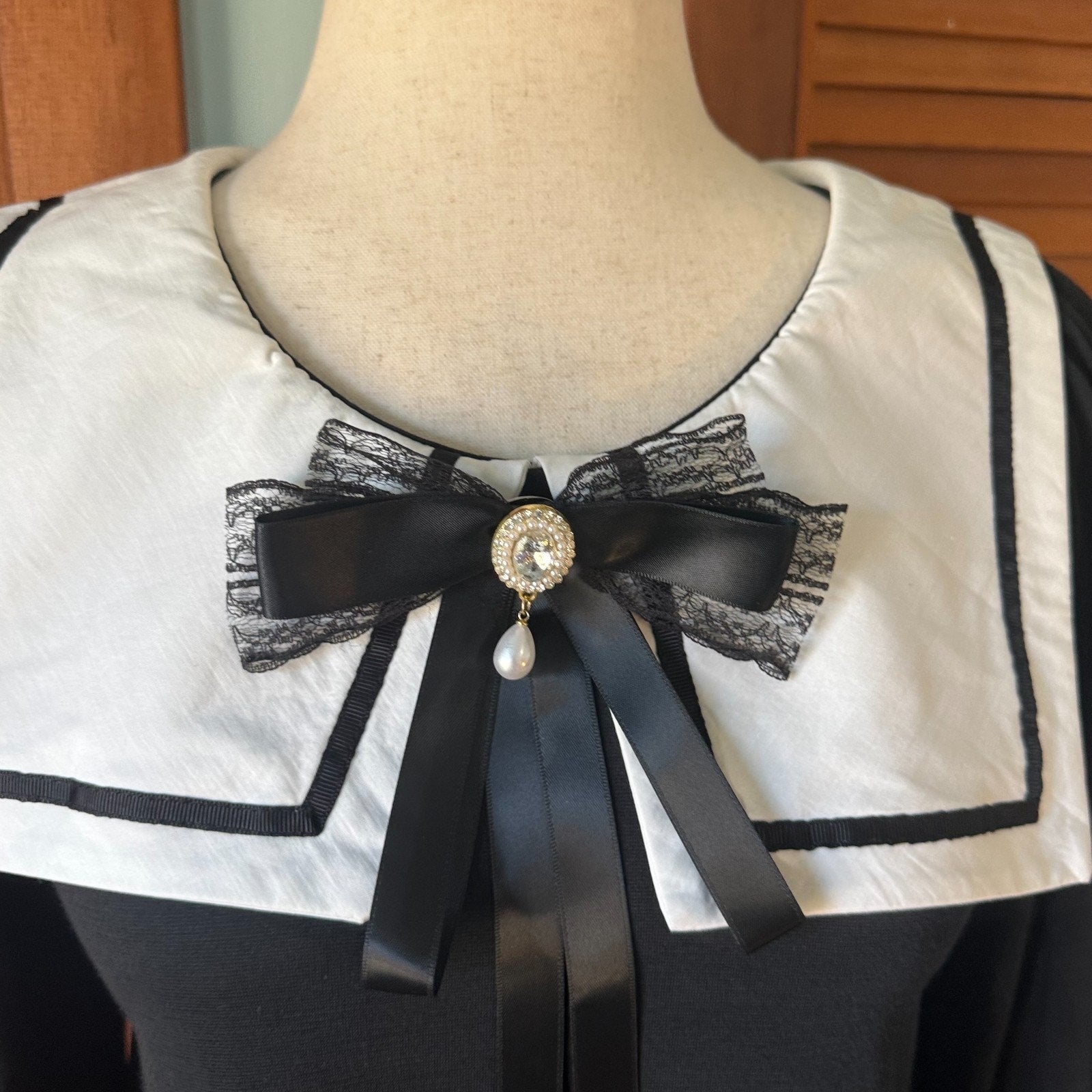 J-fashion Ank Rouge Gyaru Kawaii Dollcore Cutecore Black Sailor Collar Dress M