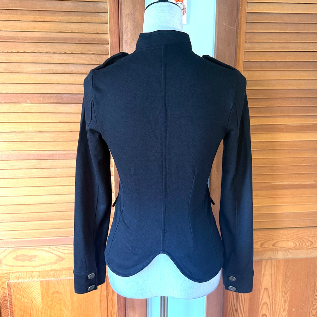 Goth Punk Steampunk EGL Casual Light Black Military Jacket S