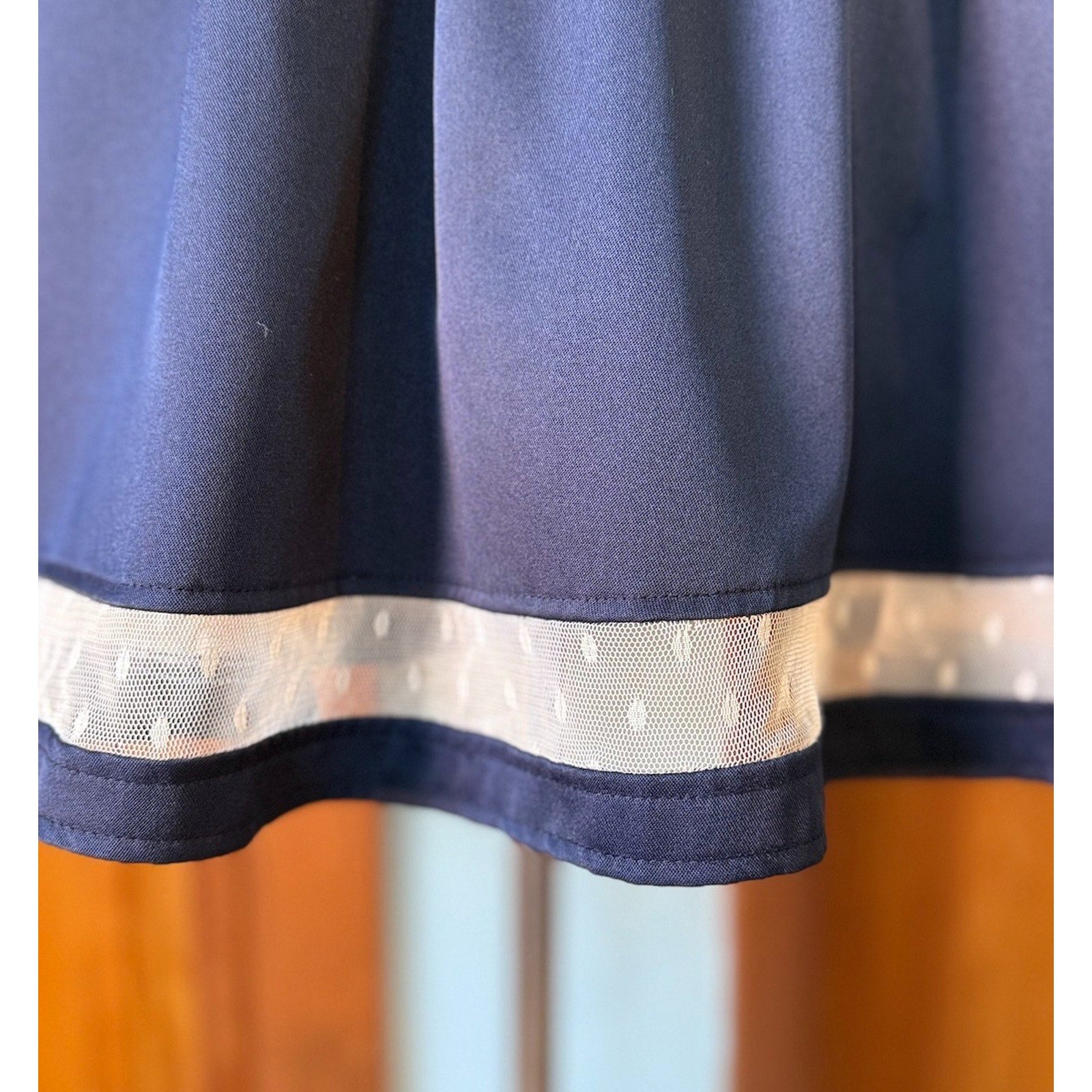 Liz Lisa Penderie Lolita Jirai Gyaru Dollcore White & Blue Heart Tie Dress S