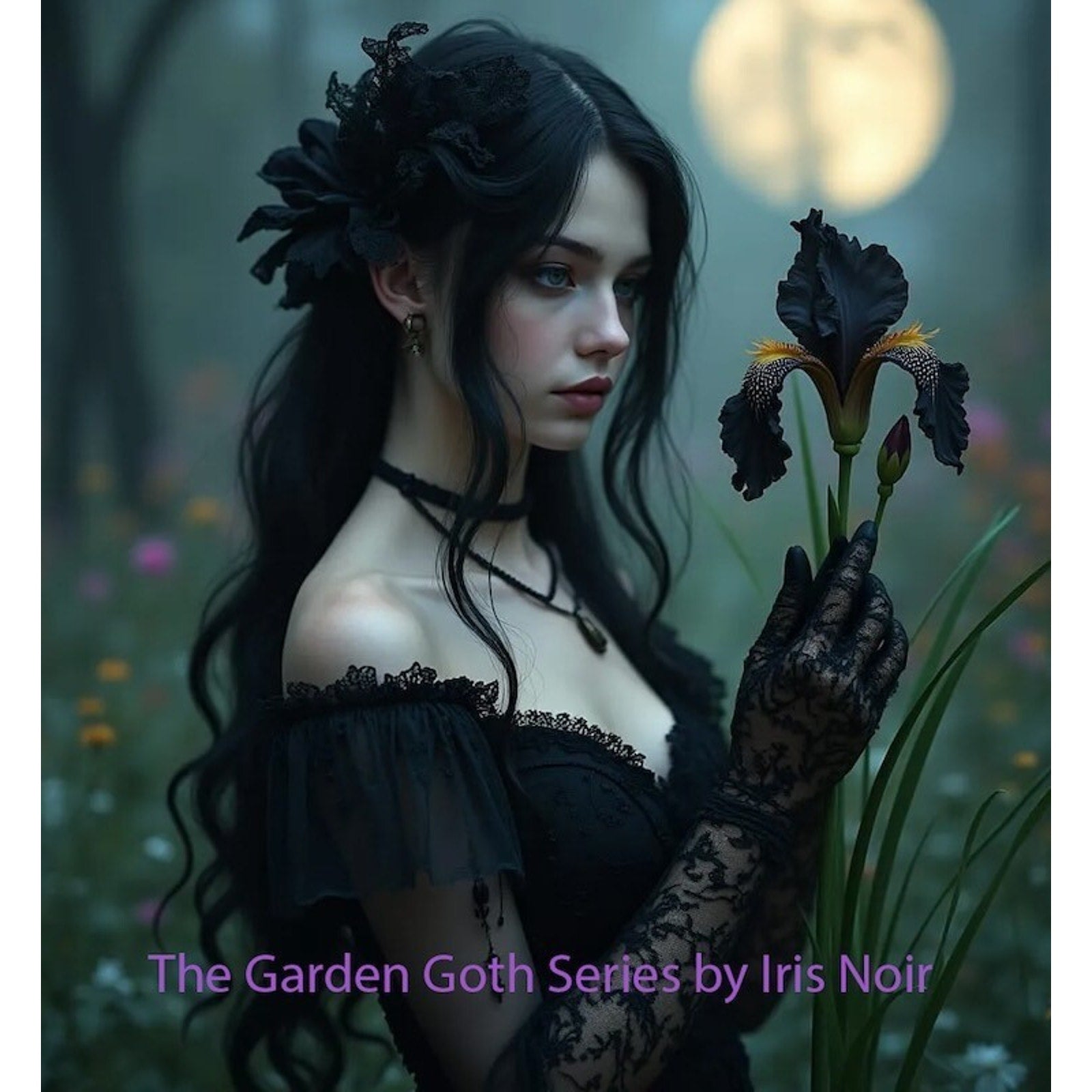 Dolls Kill Garden Goth Gothic Victorian Rose Thorn Black Lace Ruffle Top