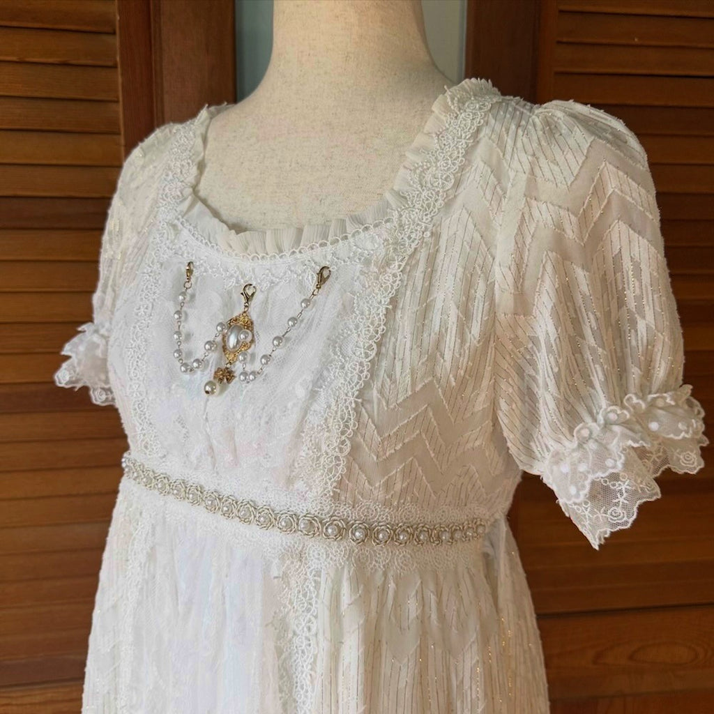 J-fashion Himekaji Kawaii Dollcore Lolita EGL White Lace Princess Dress S-M