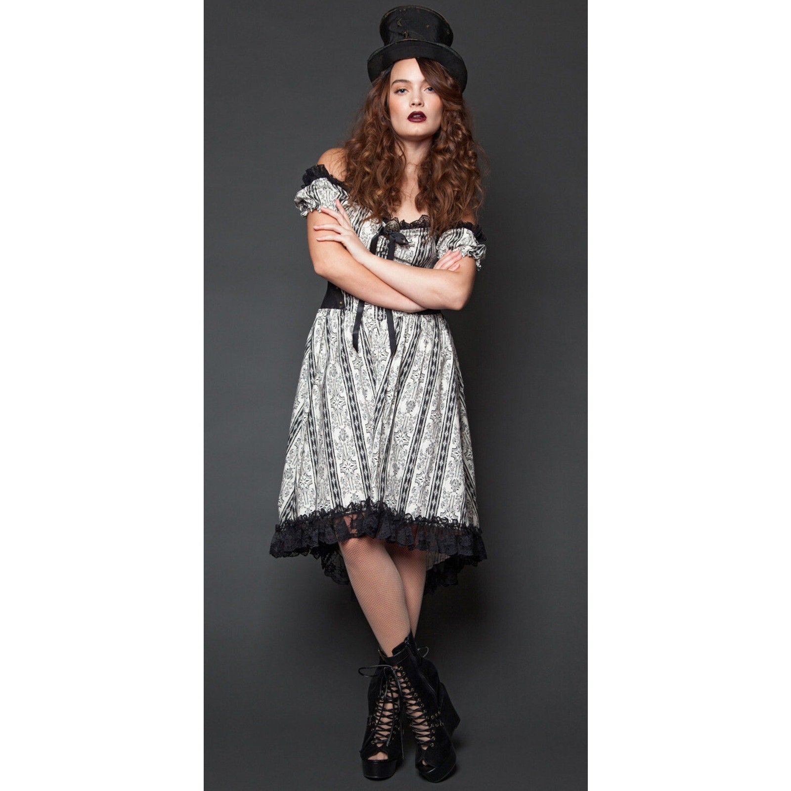 Lip Service Winchester Steampunk Victorian Gothic Lolita Anime Ivory Gown