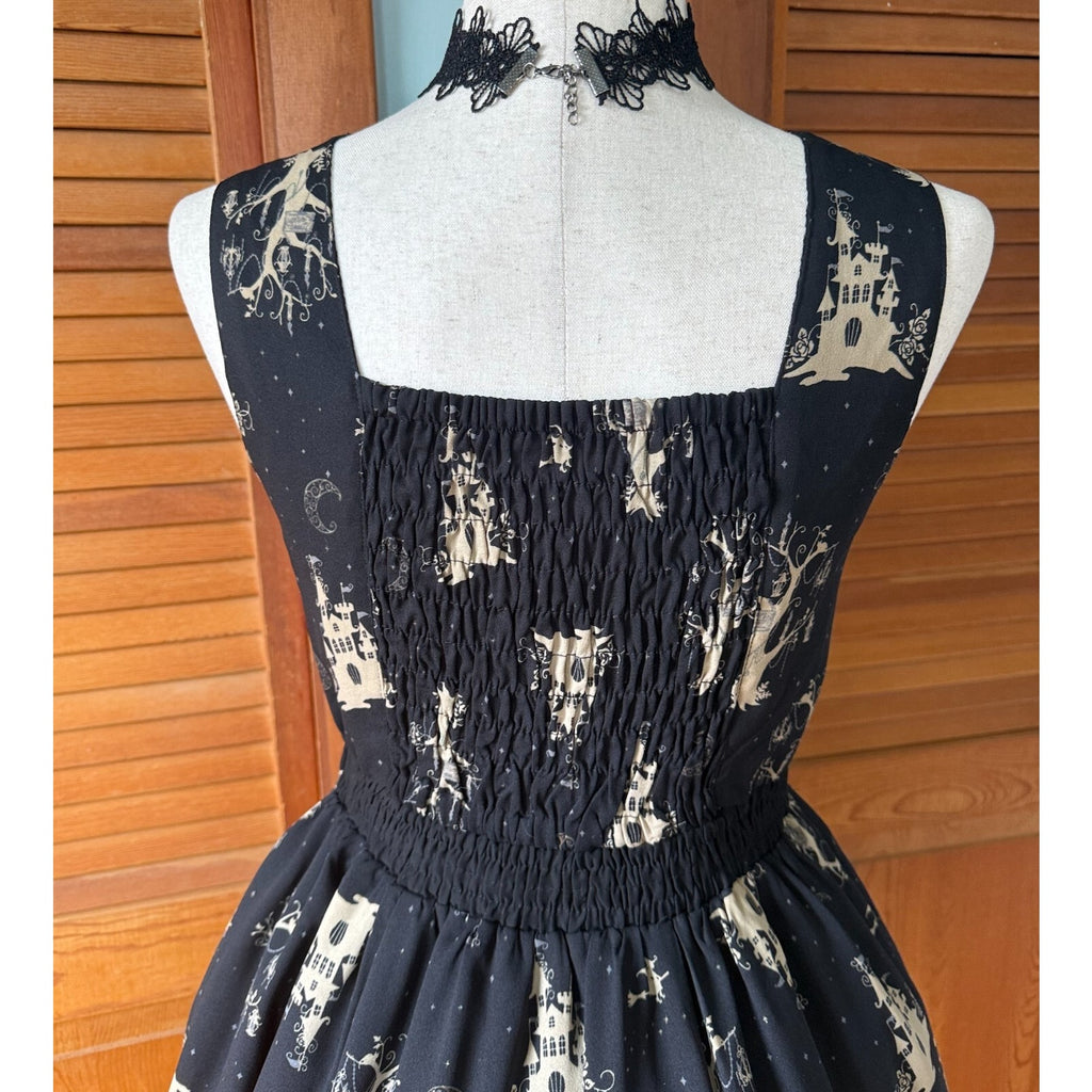Axes Femme J-fashion Jirai Lolita Dolly EGL Himekaji Black Castle Dress JSK M
