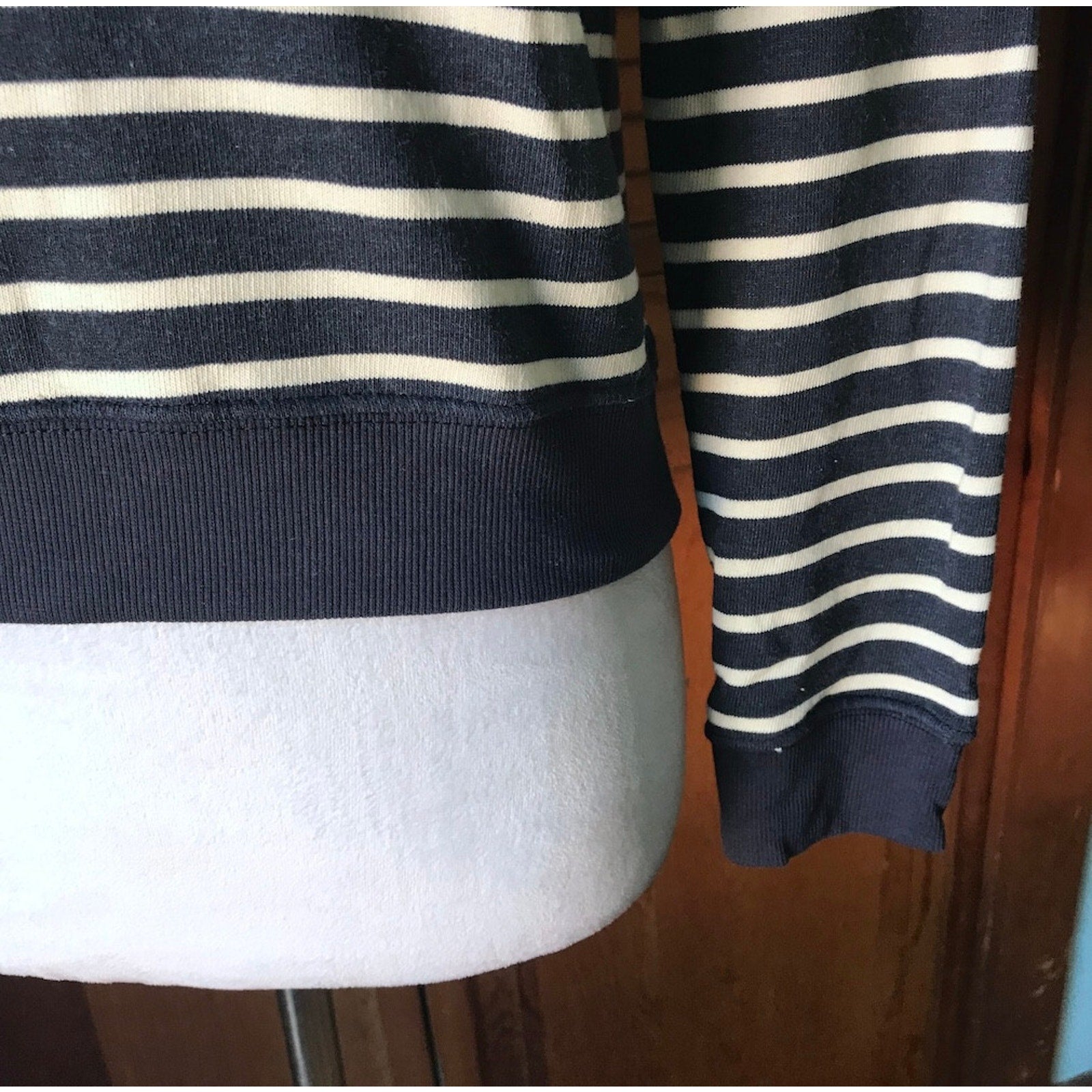 Liz Lisa J-fashion Kawaii Blue White Stripe Lace & Bows Sailor Top S-M