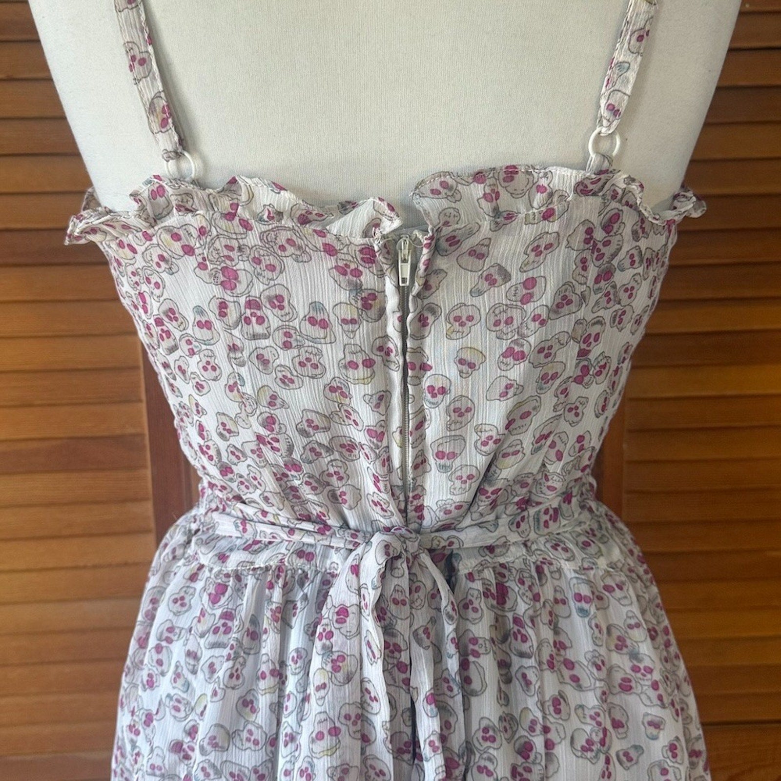 Punk Goth Emo Dollcore Lolita Tripp NYC Zombie Skull Summer Dress M-L