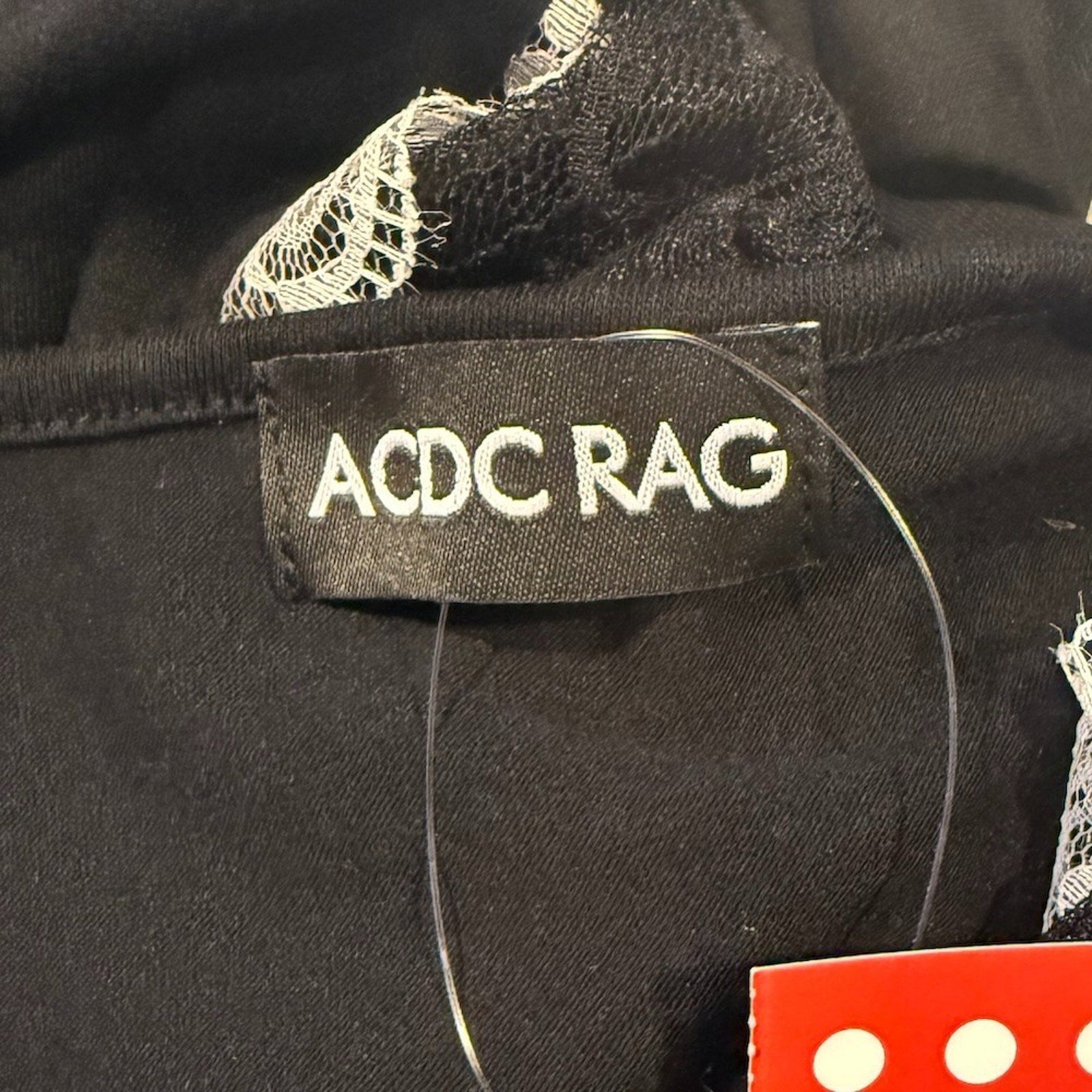 ACDC Rag J-fashion Gyaru Harajuku Dollcore Himekaji Black Lace Up Cross Top