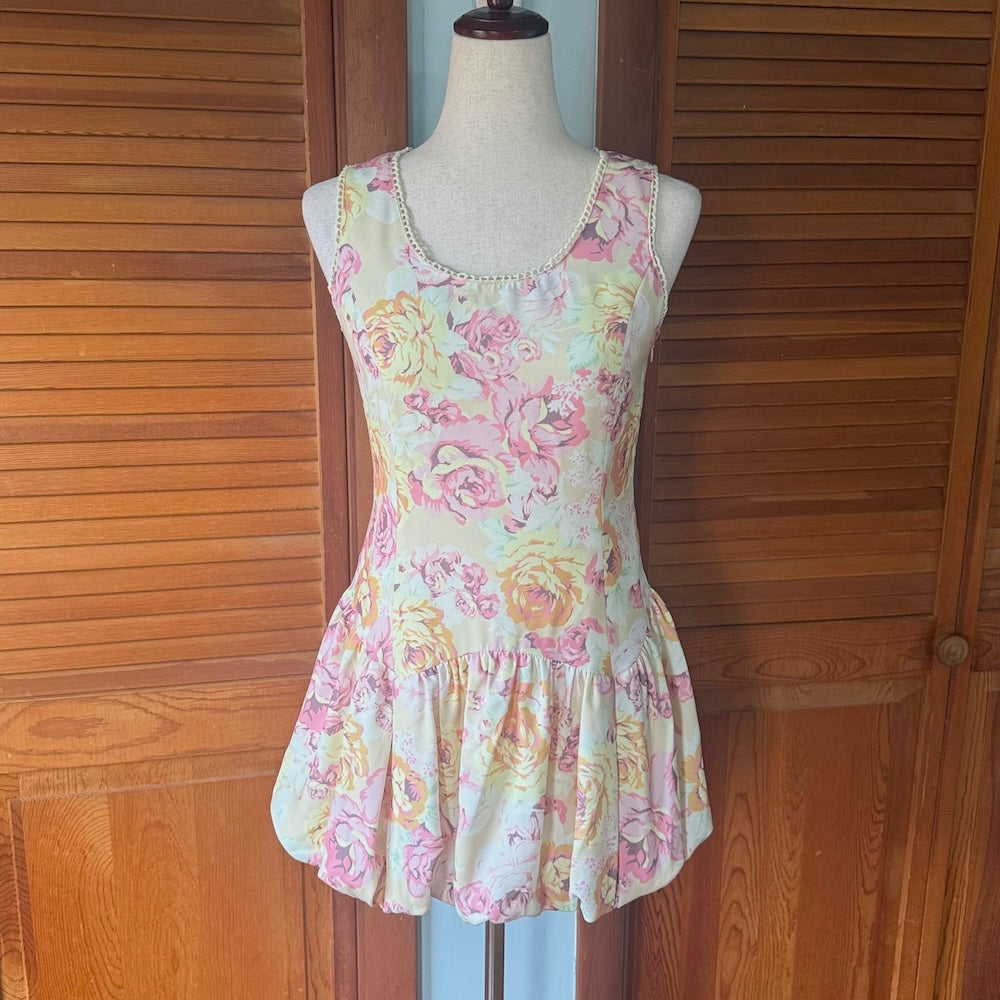 Liz Lisa J-fashion Jirai Kei Gyaru Harajuku Yellow Pink Rose Heart Dress XS