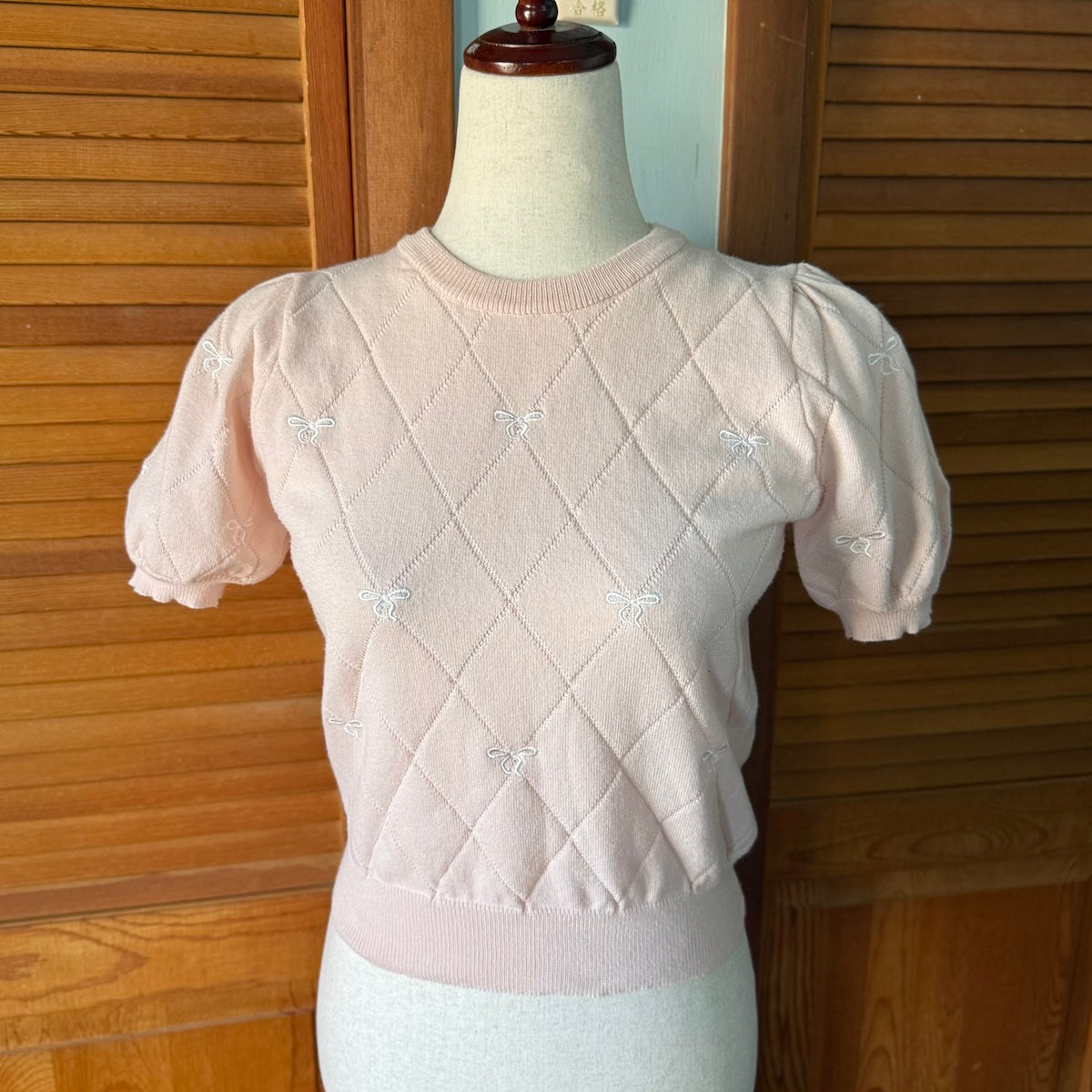 GRL J-Fashion Kawaii Harajuku Pink Bow Cropped Top S