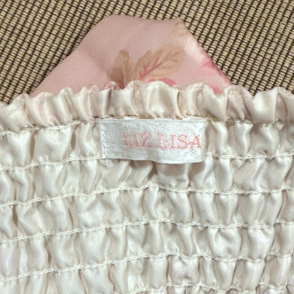 Liz Lisa J-Fashion Kawaii Gyaru Dollcore Pink Rose White Bow Tunic Dress XS