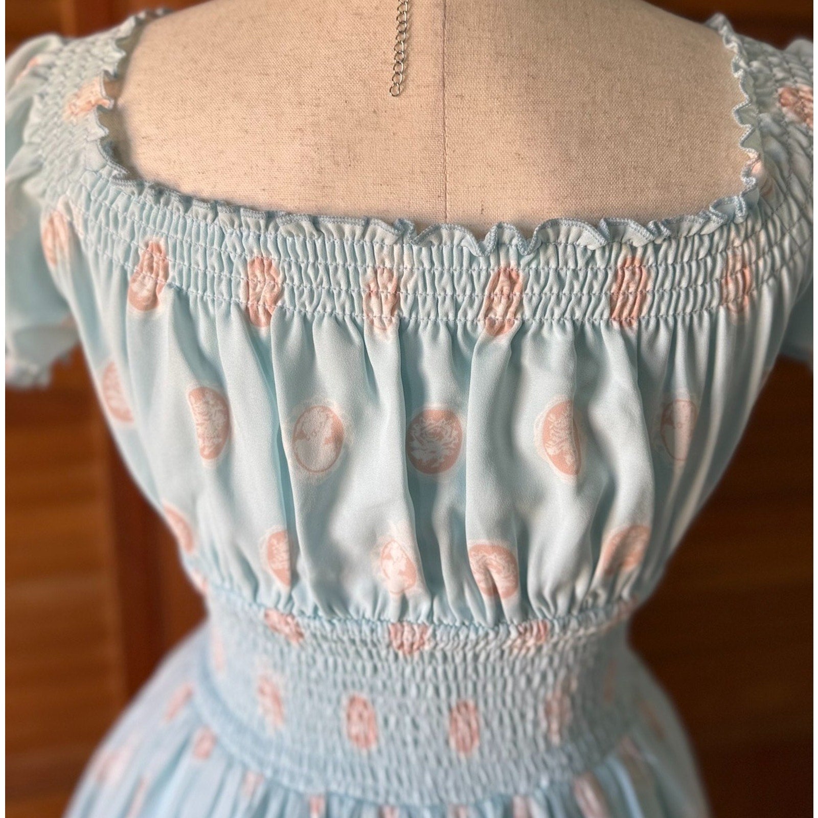 Liz Lisa Penderie Lolita Victorian Himekaji Jirai Dollcore Blue Cameo Dress S