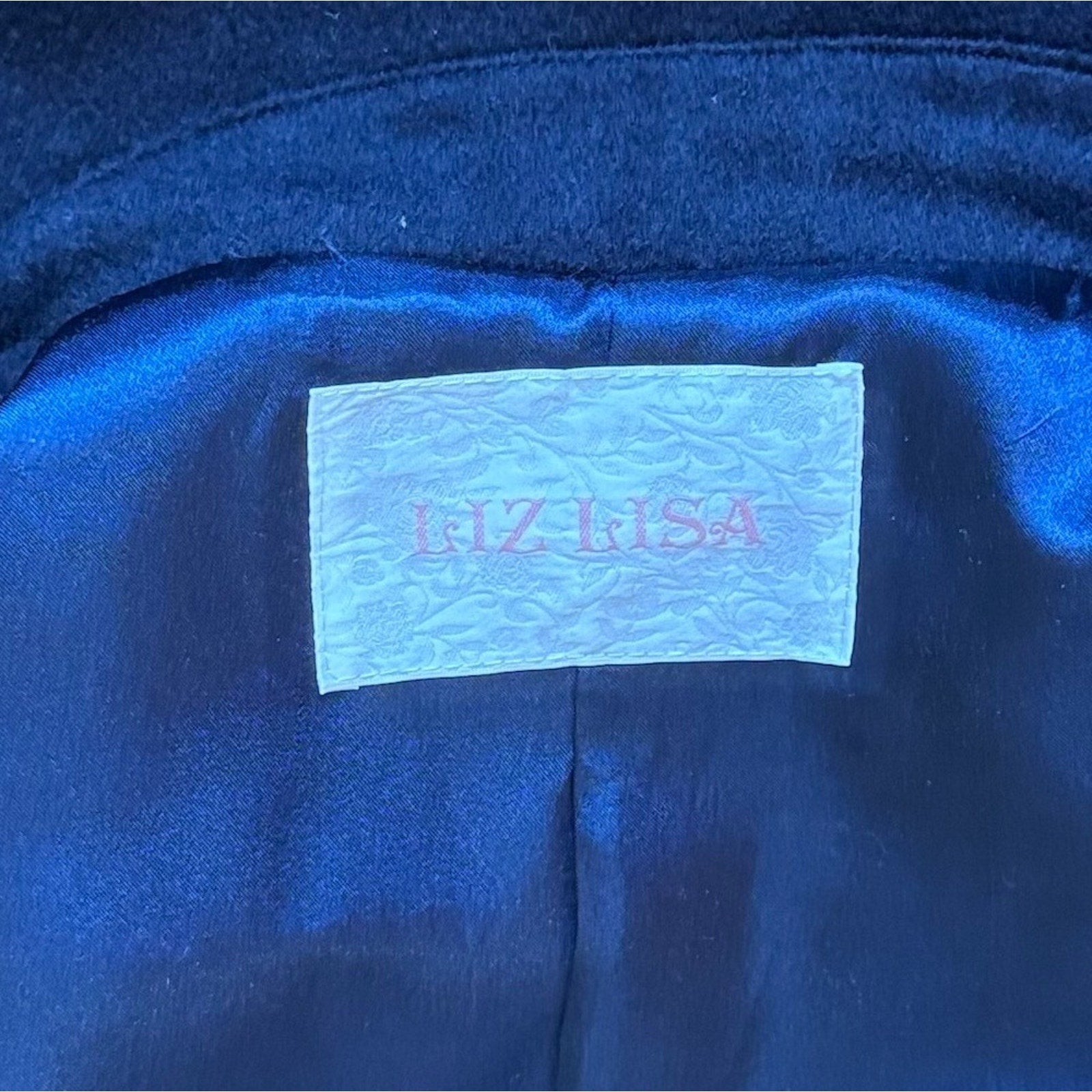 Liz Lisa J-Fashion Gyaru Kawaii EGL Dollcore Dark Blue Wool Blend Coat 0 XS