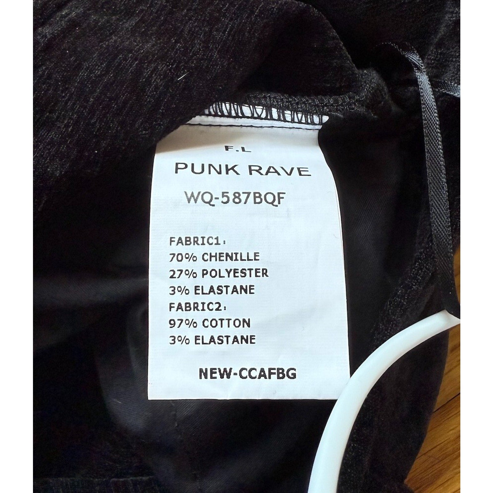 Punk Rave Goth Vkei Y2K Velveteen Metal O-rings Mini Skirt L