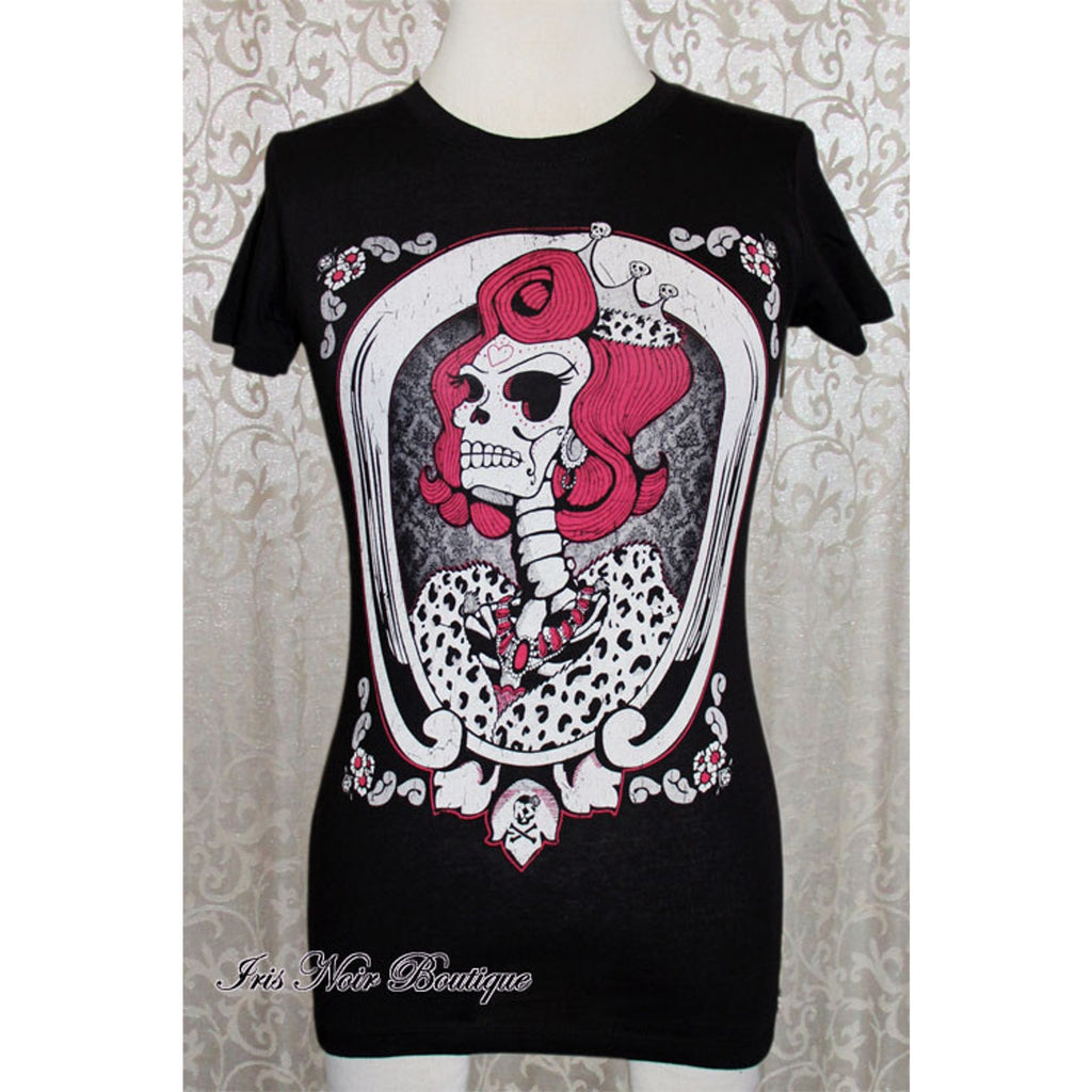 Punk Goth Horror Gothic Lolita Punk God Save the Queen T-shirt Tee S