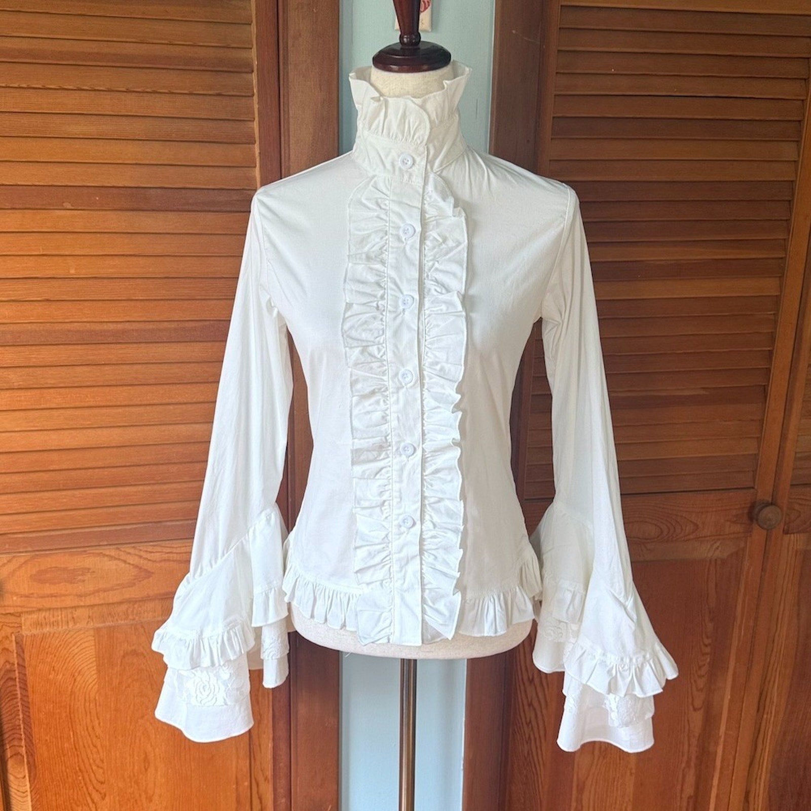 ACDC Rag Gothic Lolita EGL Aristocrat Ouji White Jabot Shirt S