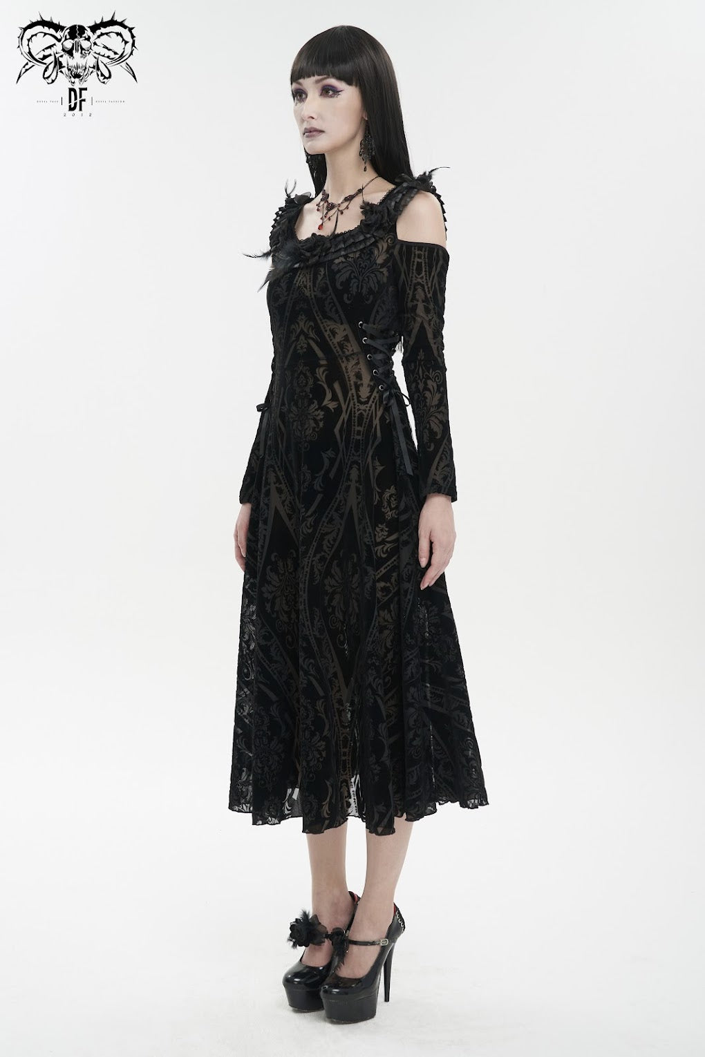 Devil Fashion Etherial Efflorescence Gothic Victorian Dark Fairycore Dress