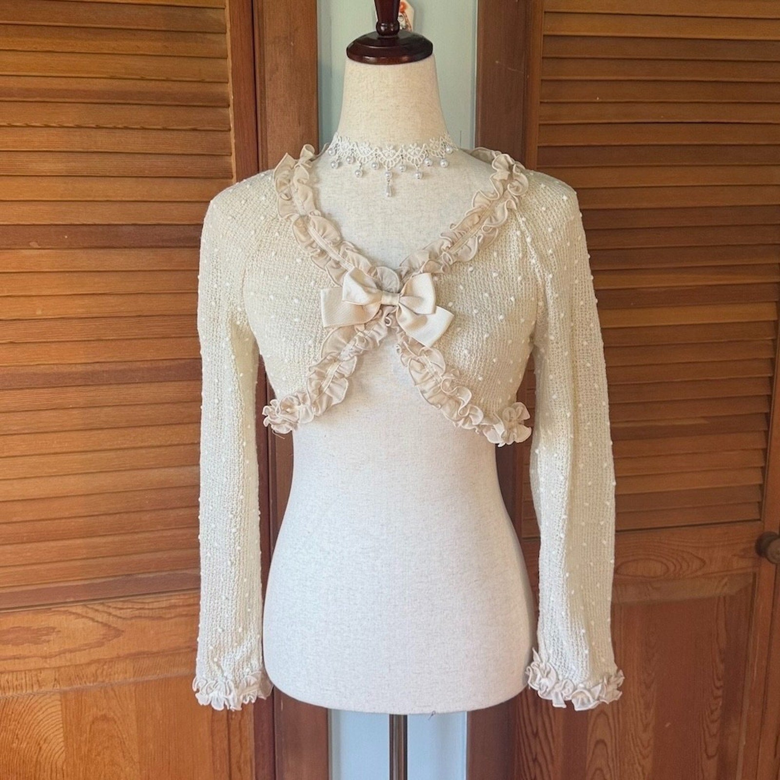 Bodyline J-fashion Lolita EGL Gyaru Himekaji Tea Stain Ruffle Shrug Jacket