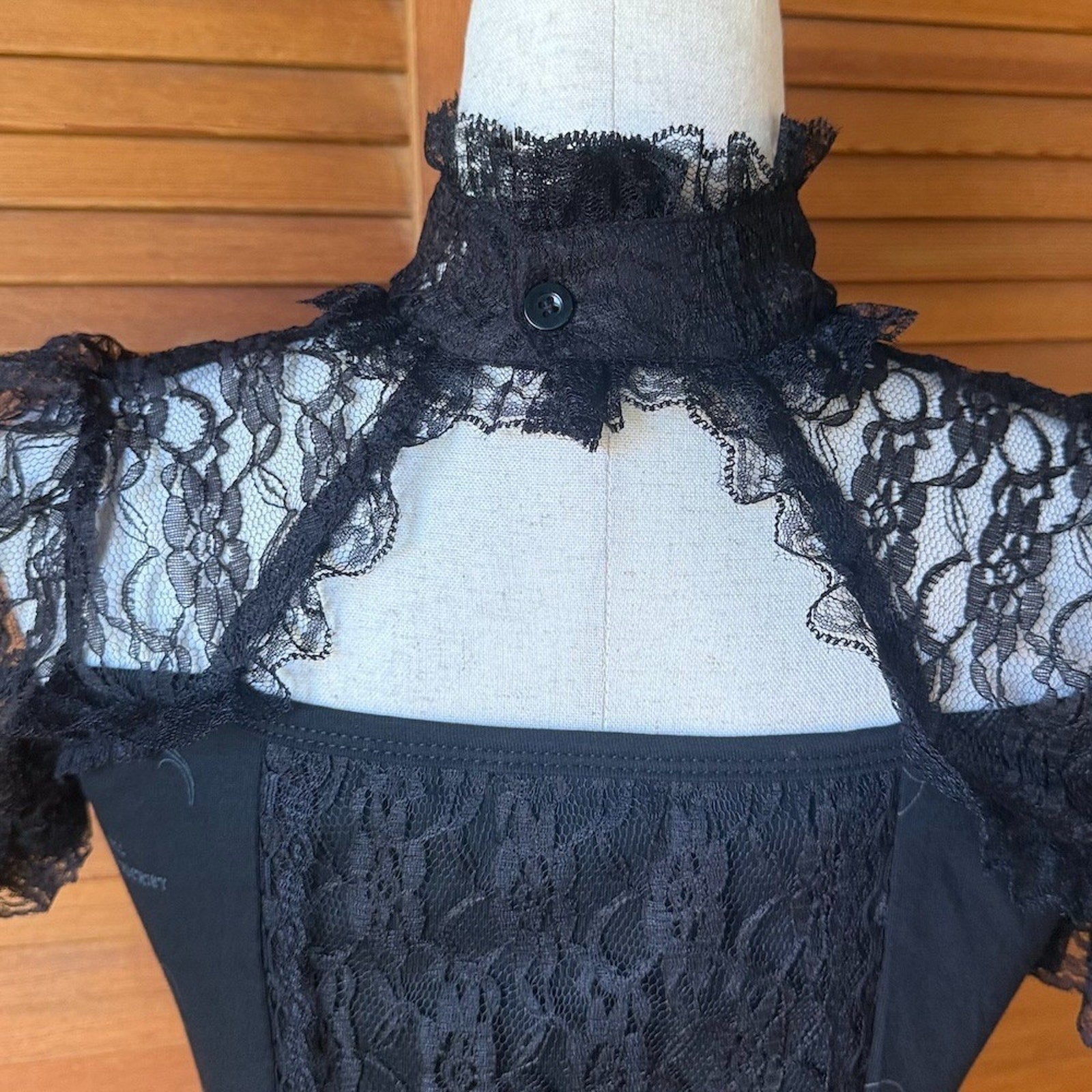ACDC Rag J-fashion Gyaru Harajuku Dollcore Himekaji Black Cross & Chain Top M