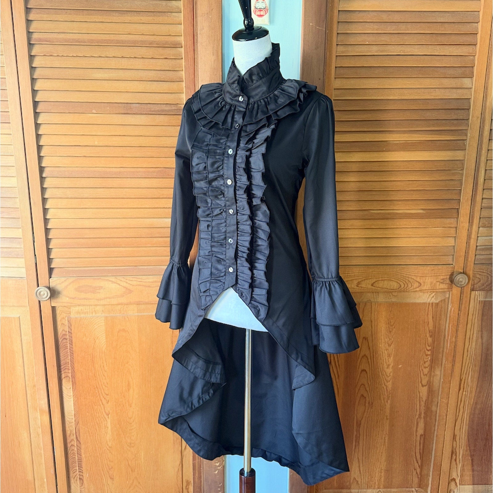 ACDC Rag Gothic Lolita EGL Victorian Vampire Aristocrat Black Jacket Shirt OS