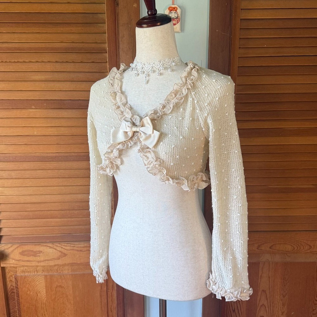 Bodyline J-fashion Lolita EGL Gyaru Himekaji Tea Stain Ruffle Shrug Jacket