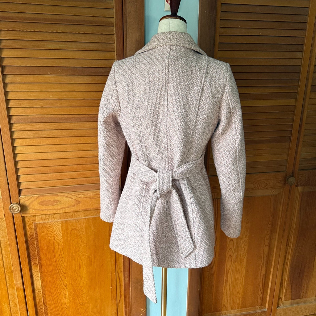 Dollcore Dolly Gyaru Himekaji Pink Oversized Collar Pea Coat Jacket S