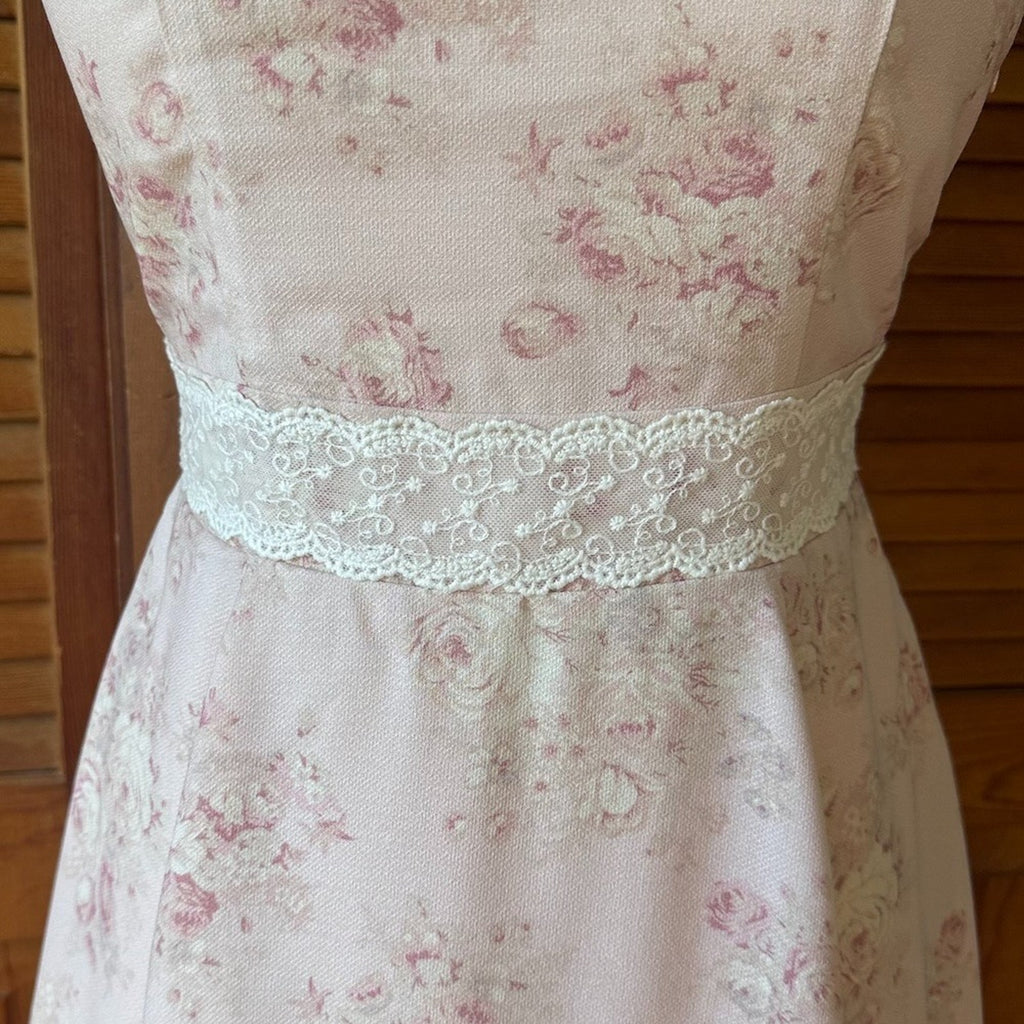 Liz Lisa J-fashion Gyaru Himekaji Light Pink Rose White Lace Summer Dress S