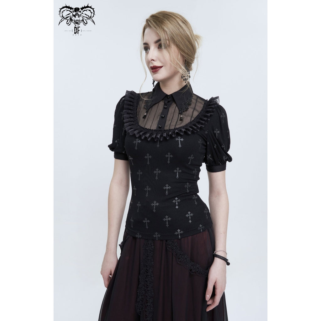 Devil Fashion Gothic Lolita Victorian Vampire Vkei EGL My Sweet Cross Top