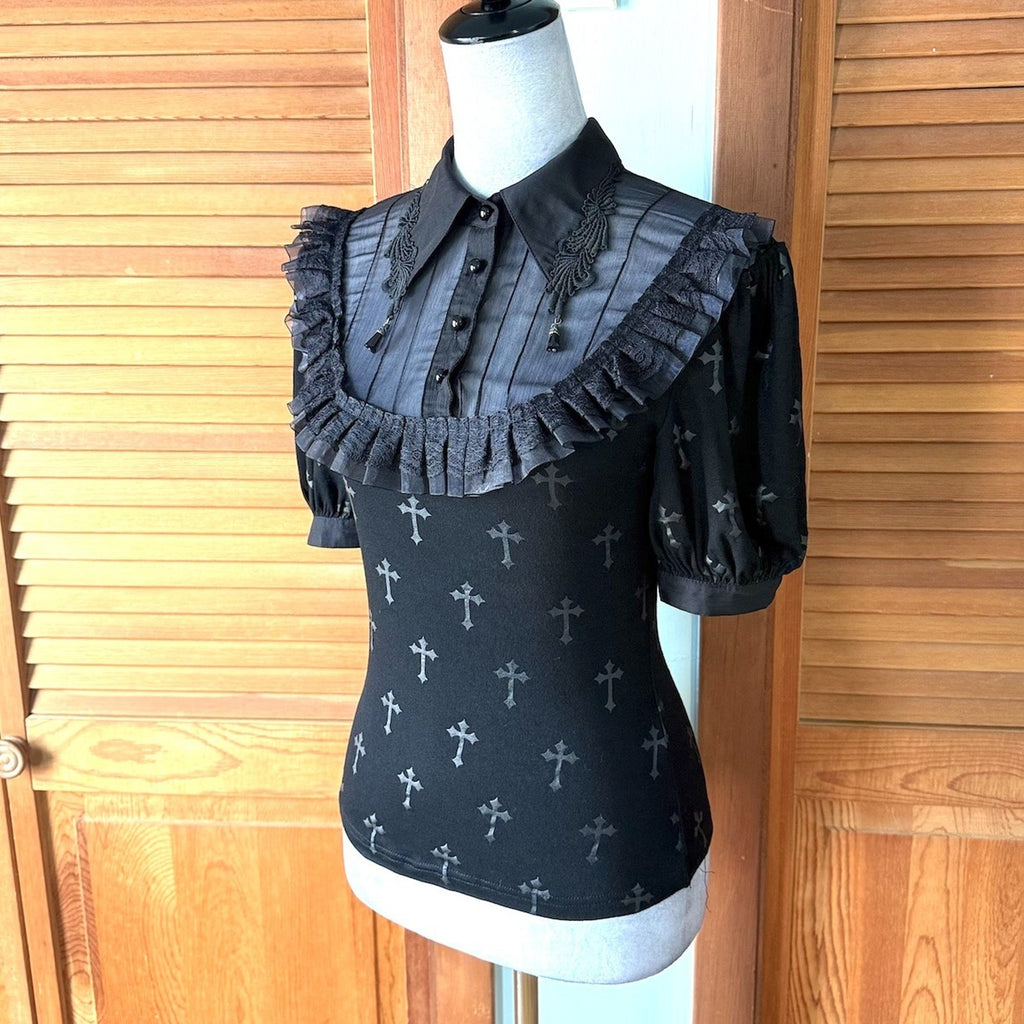 Devil Fashion Gothic Lolita Victorian Vampire Vkei EGL My Sweet Cross Top