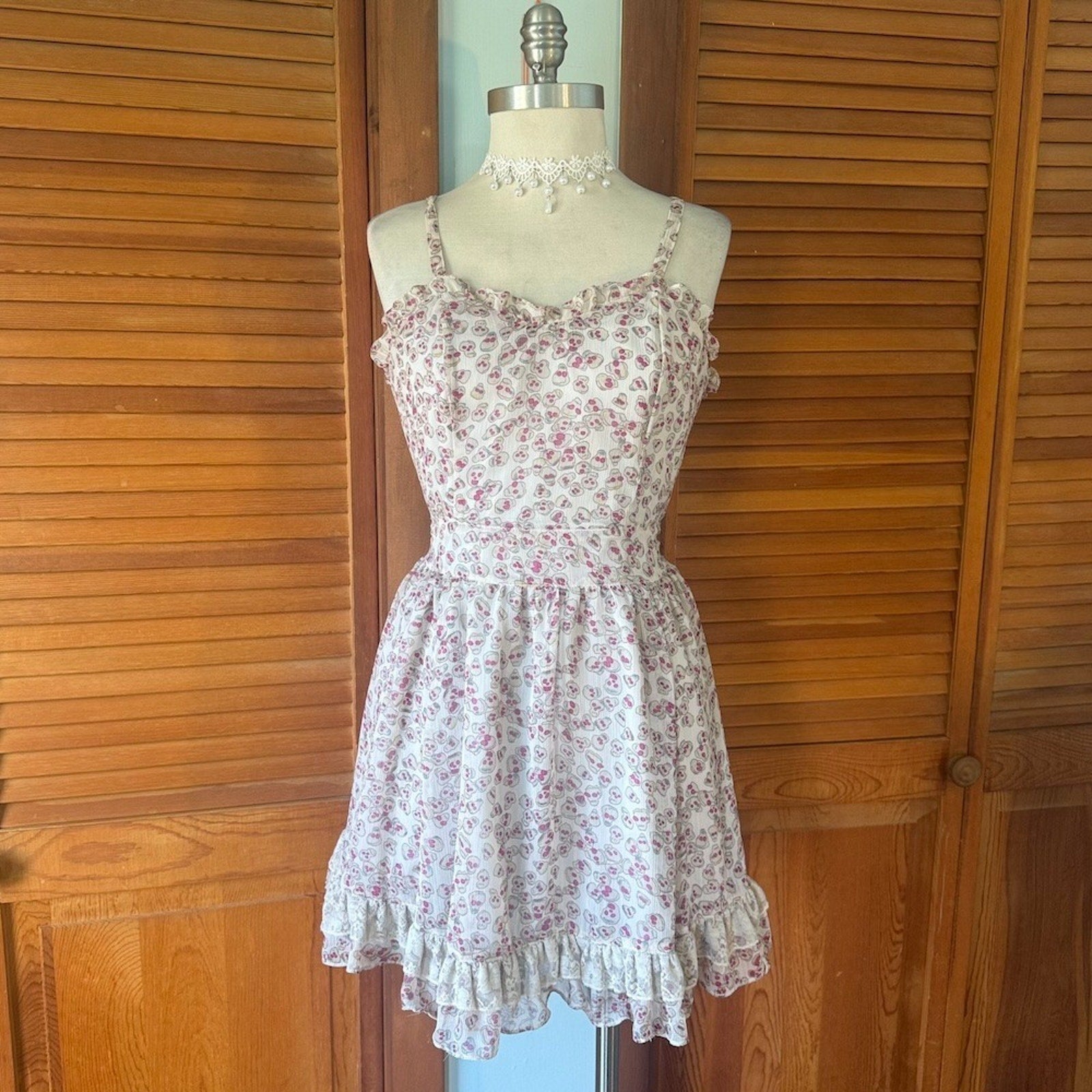 Punk Goth Emo Dollcore Lolita Tripp NYC Zombie Skull Summer Dress M-L