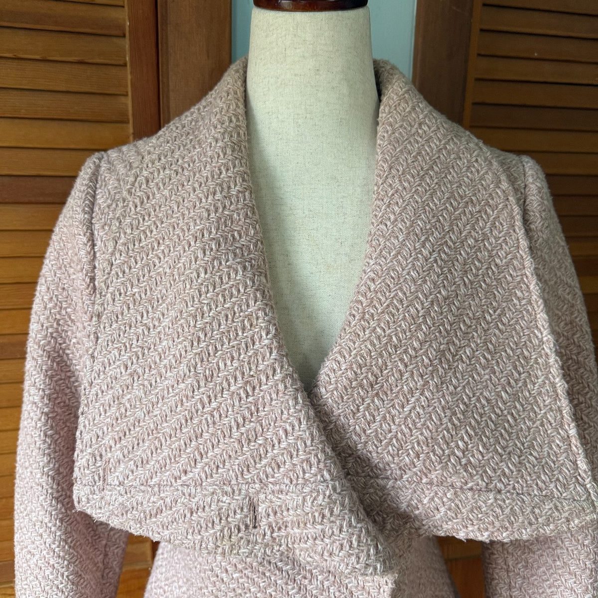 Dollcore Dolly Gyaru Himekaji Pink Oversized Collar Pea Coat Jacket S