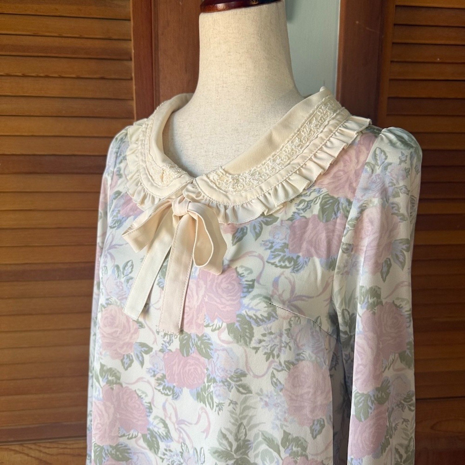 J-fashion Gyaru Himekaji Cottagecore Liz Lisa Penderie Pin Rose Cream Dress XS