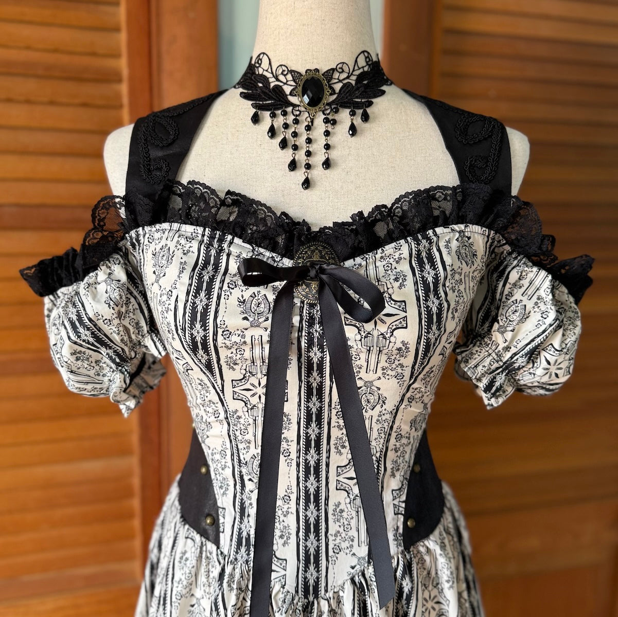 Vintage Lip Service Winchester Emporium Steampunk Victorian Ivory Gown