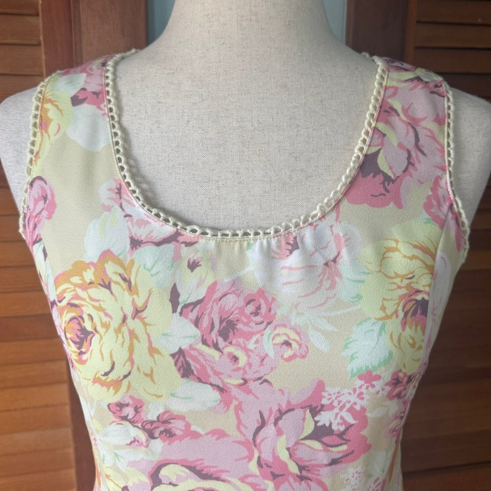 Liz Lisa J-fashion Jirai Kei Gyaru Harajuku Yellow Pink Rose Heart Dress XS