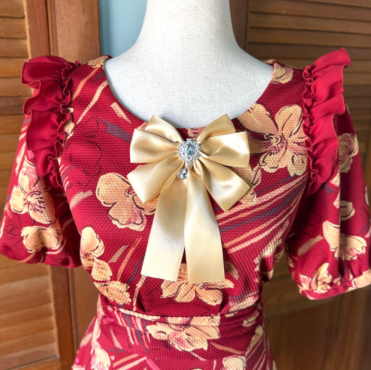 Liz Lisa J-fashion Jirai Kei Gyaru Red Yellow Flower Bow Dress XS-S
